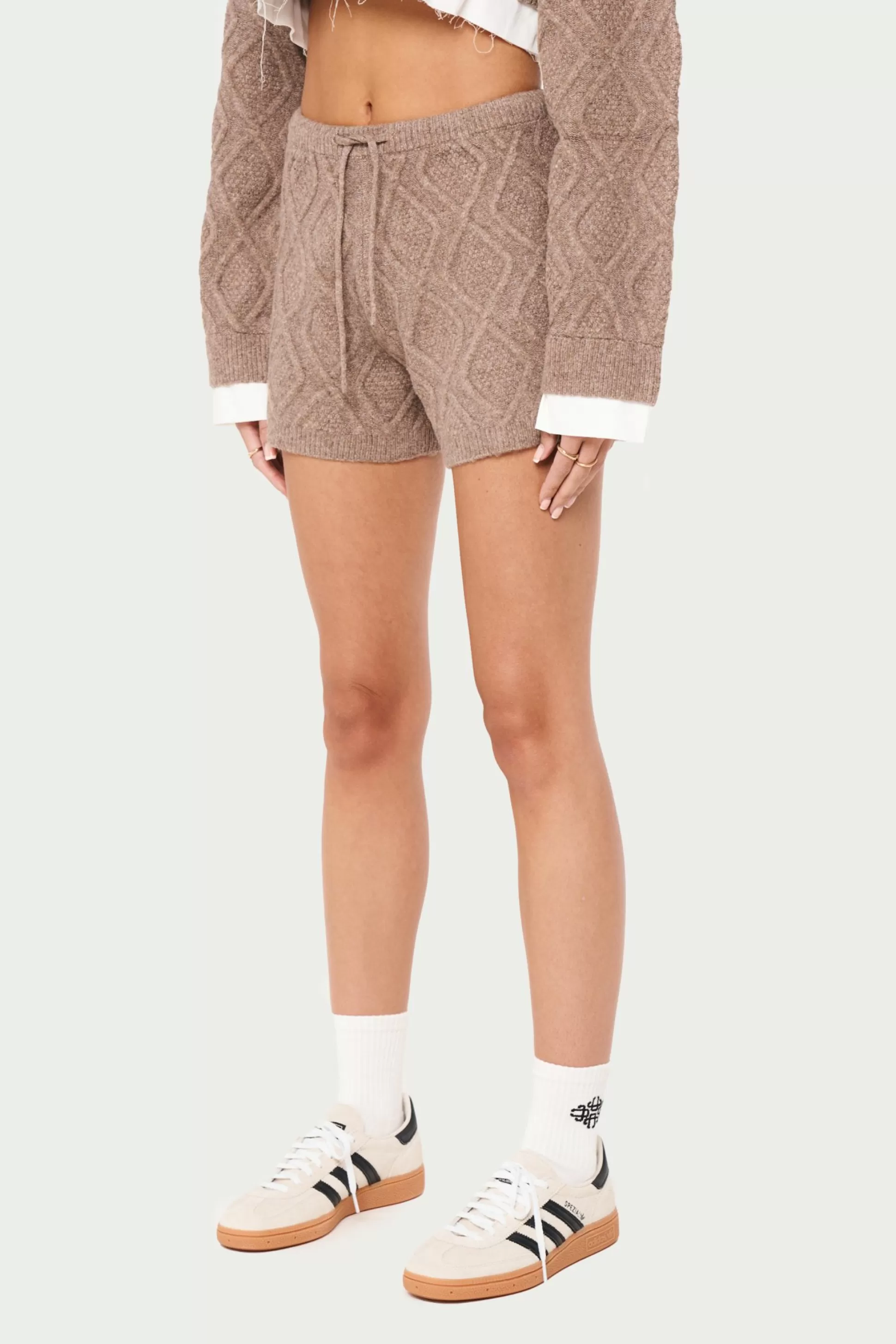 The Couture Club Cable Knitted Shorts