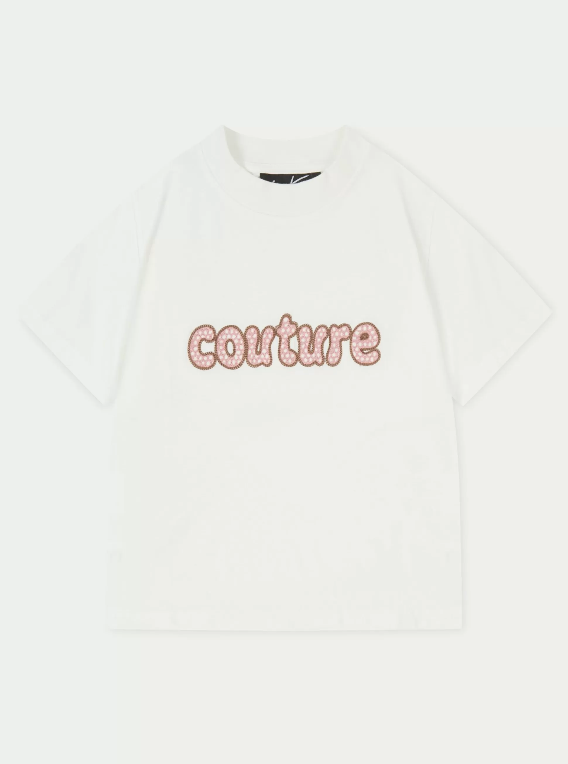 The Couture Club Chain Stitch Cropped T-Shirt