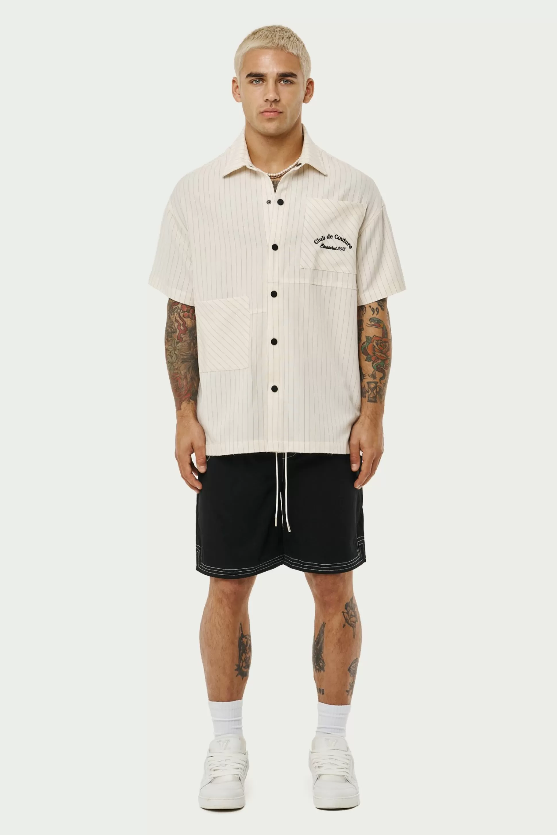 The Couture Club Contrast Stitch Woven Shorts