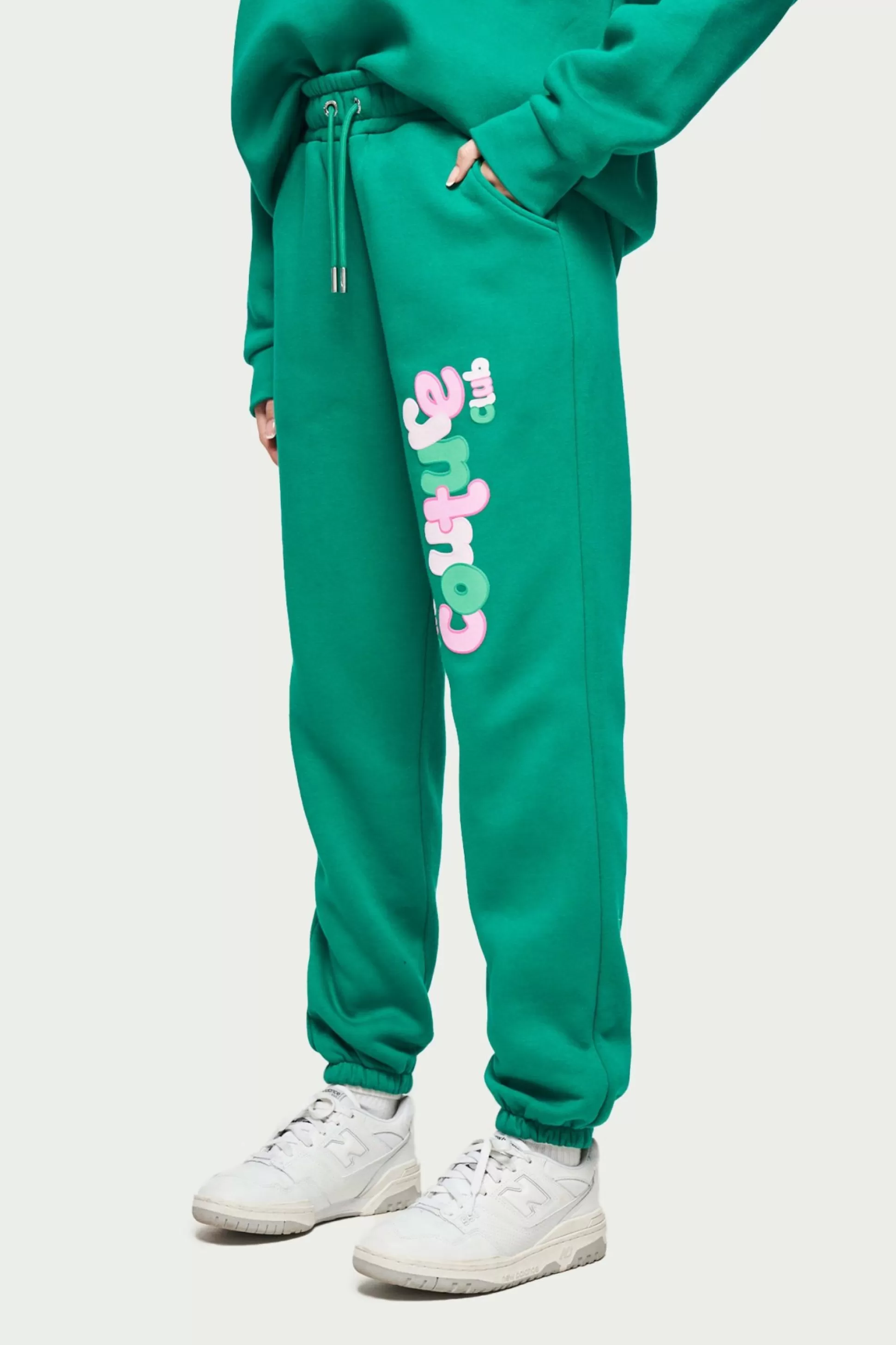 The Couture Club Couture Bubble Oversized Joggers- Green