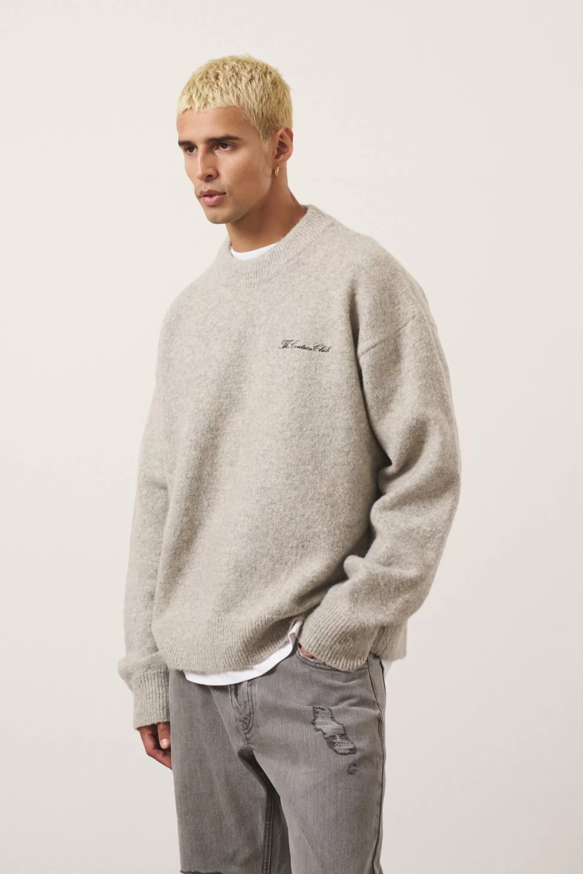 The Couture Club Couture Script Knitted Crew