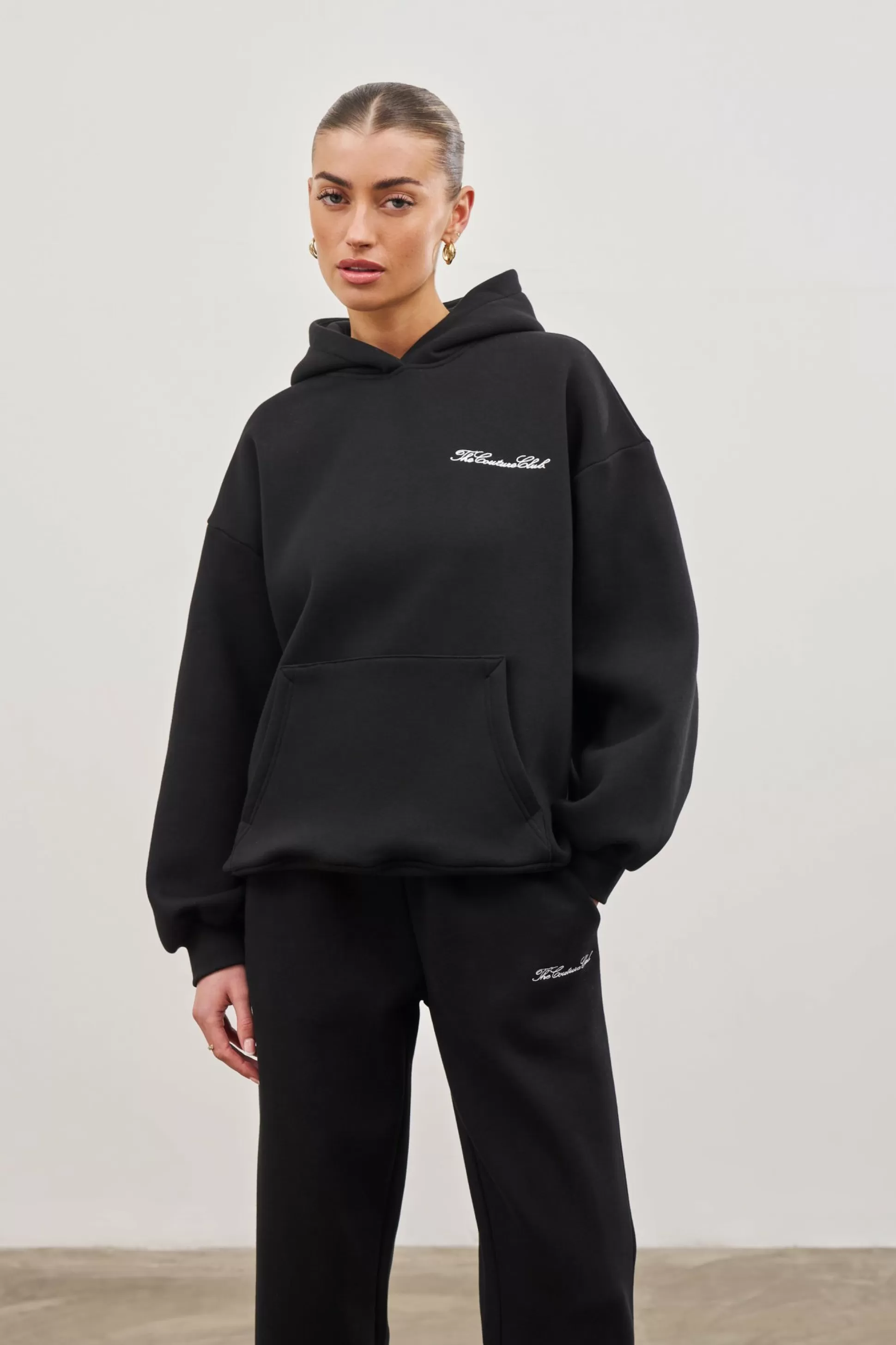 The Couture Club Couture Script Puff Sleeve Hoodie