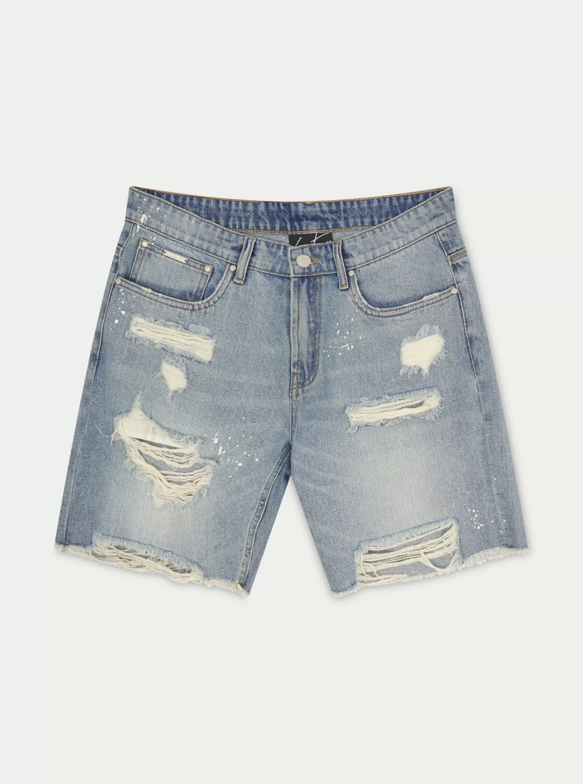 The Couture Club Distressed Raw Hem Denim Shorts