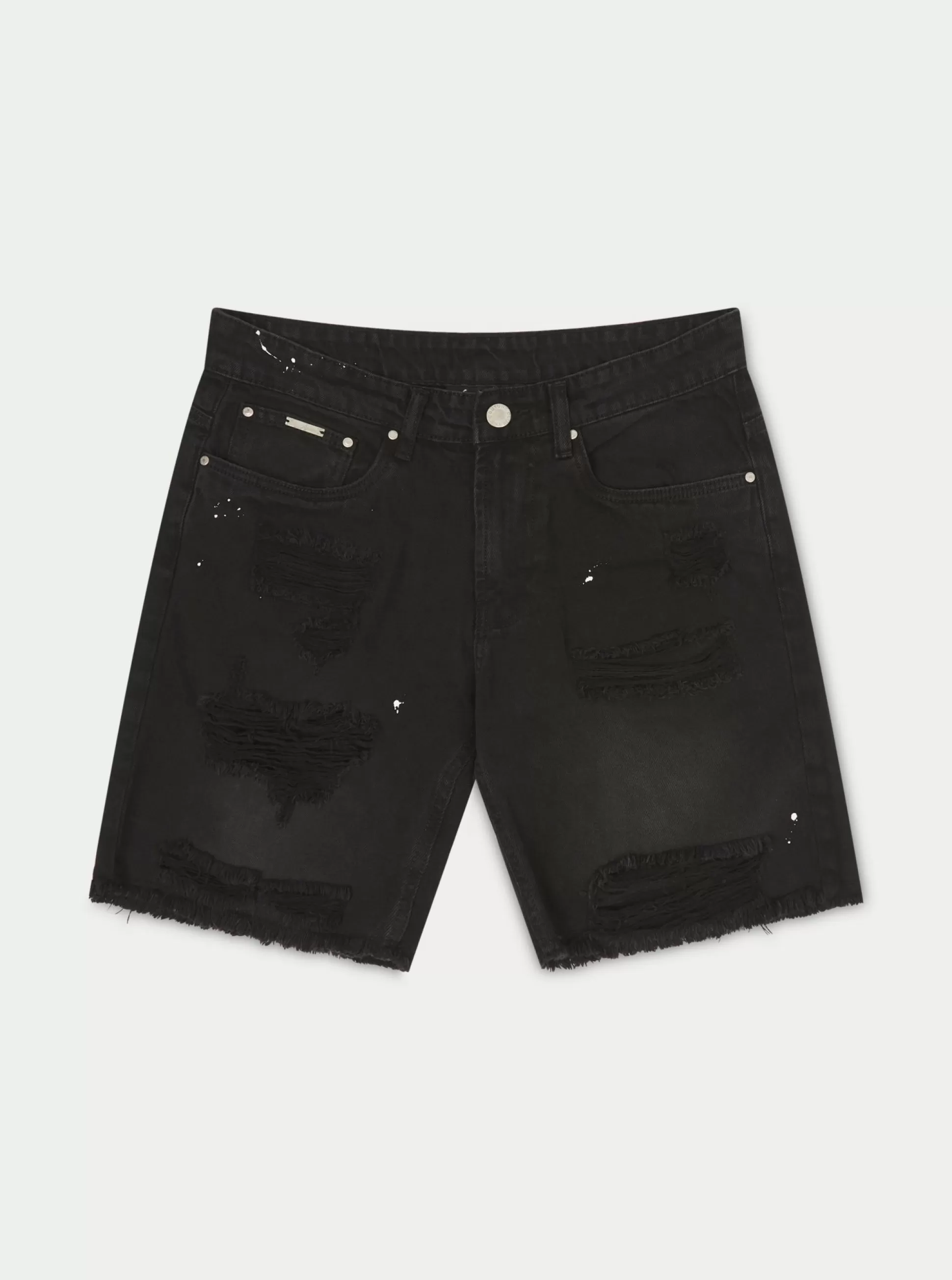 The Couture Club Distressed Raw Hem Denim Shorts