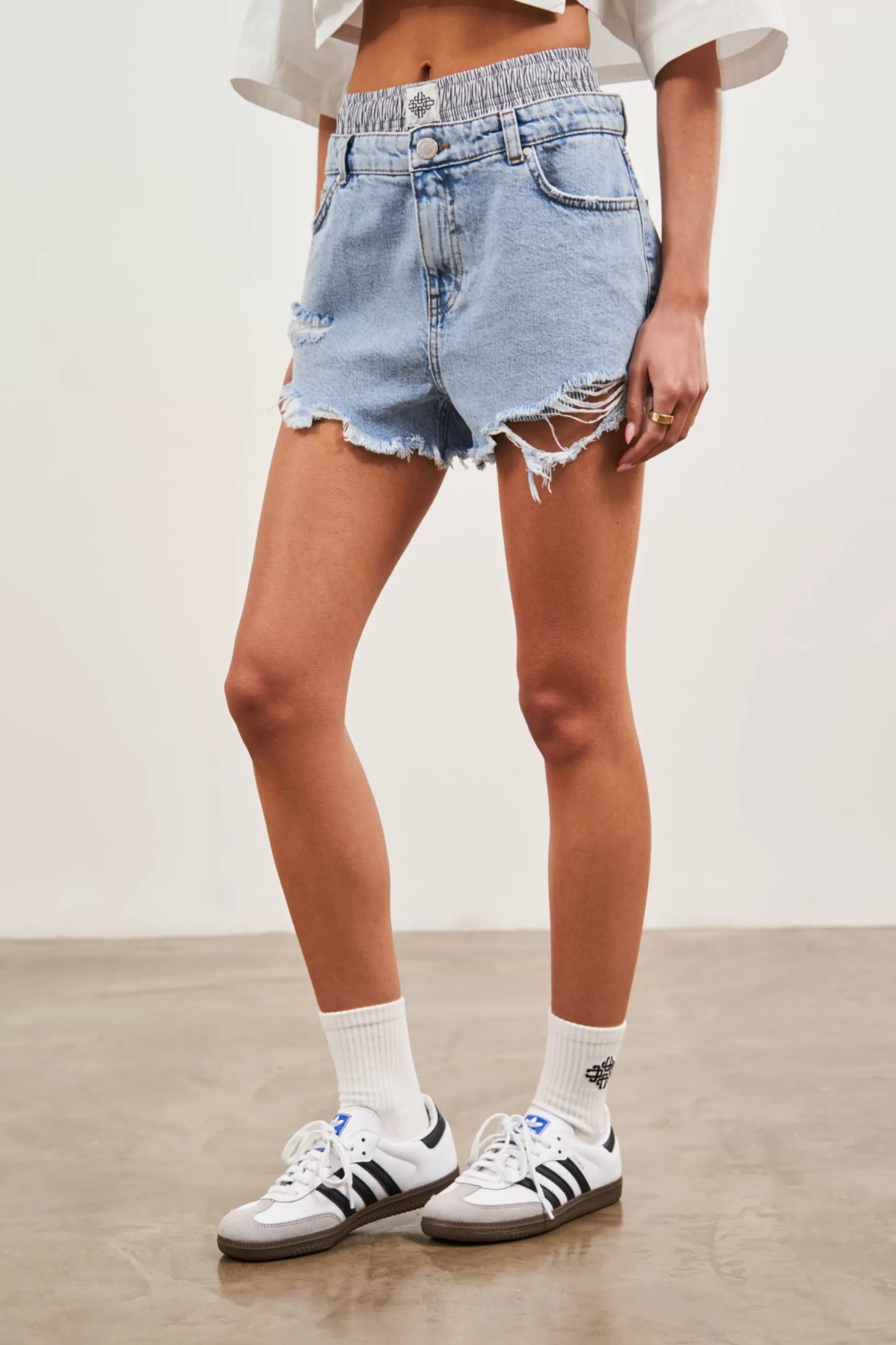 The Couture Club Double Layer Boxer Denim Short