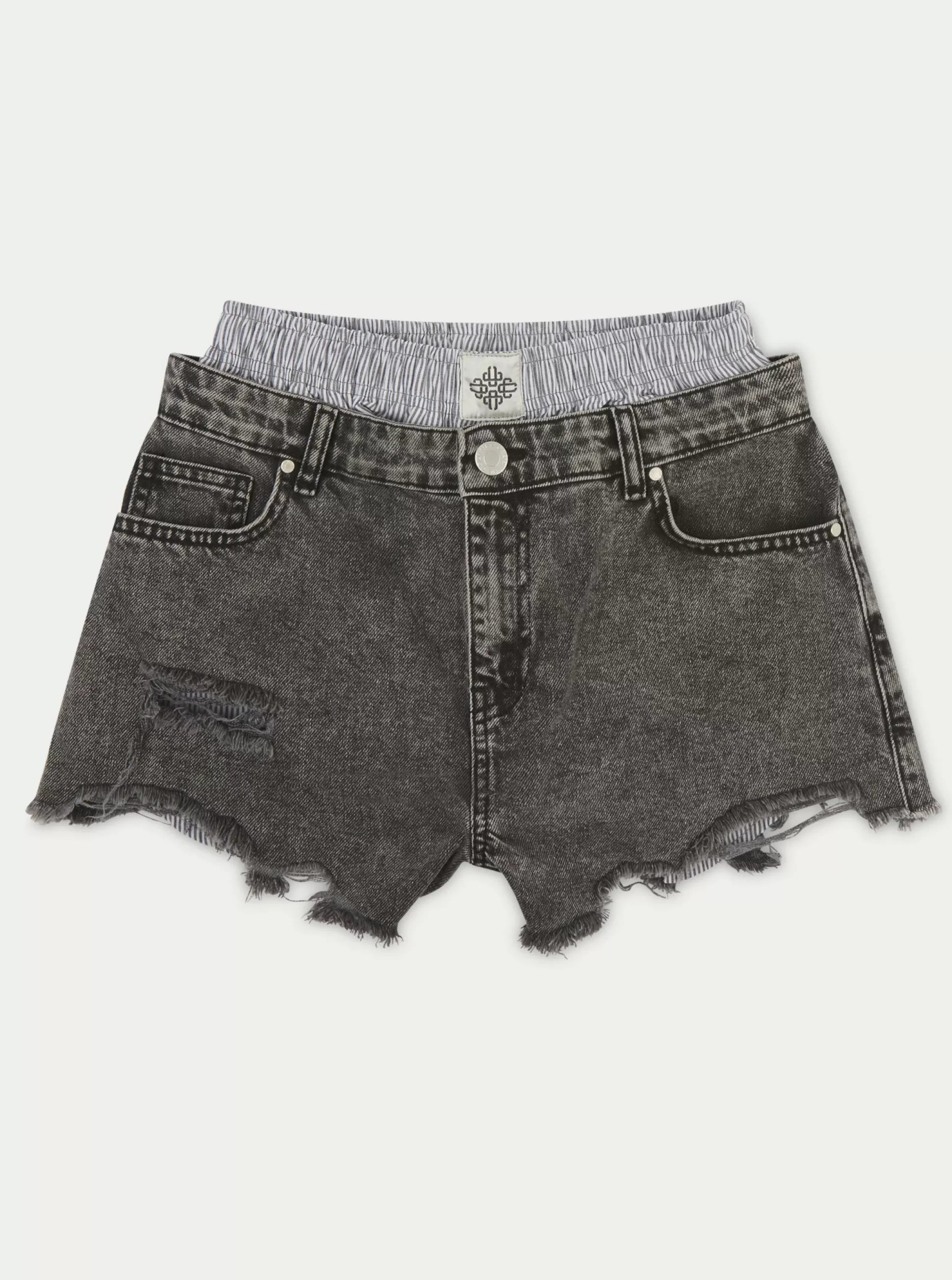 The Couture Club Double Layer Boxer Denim Shorts