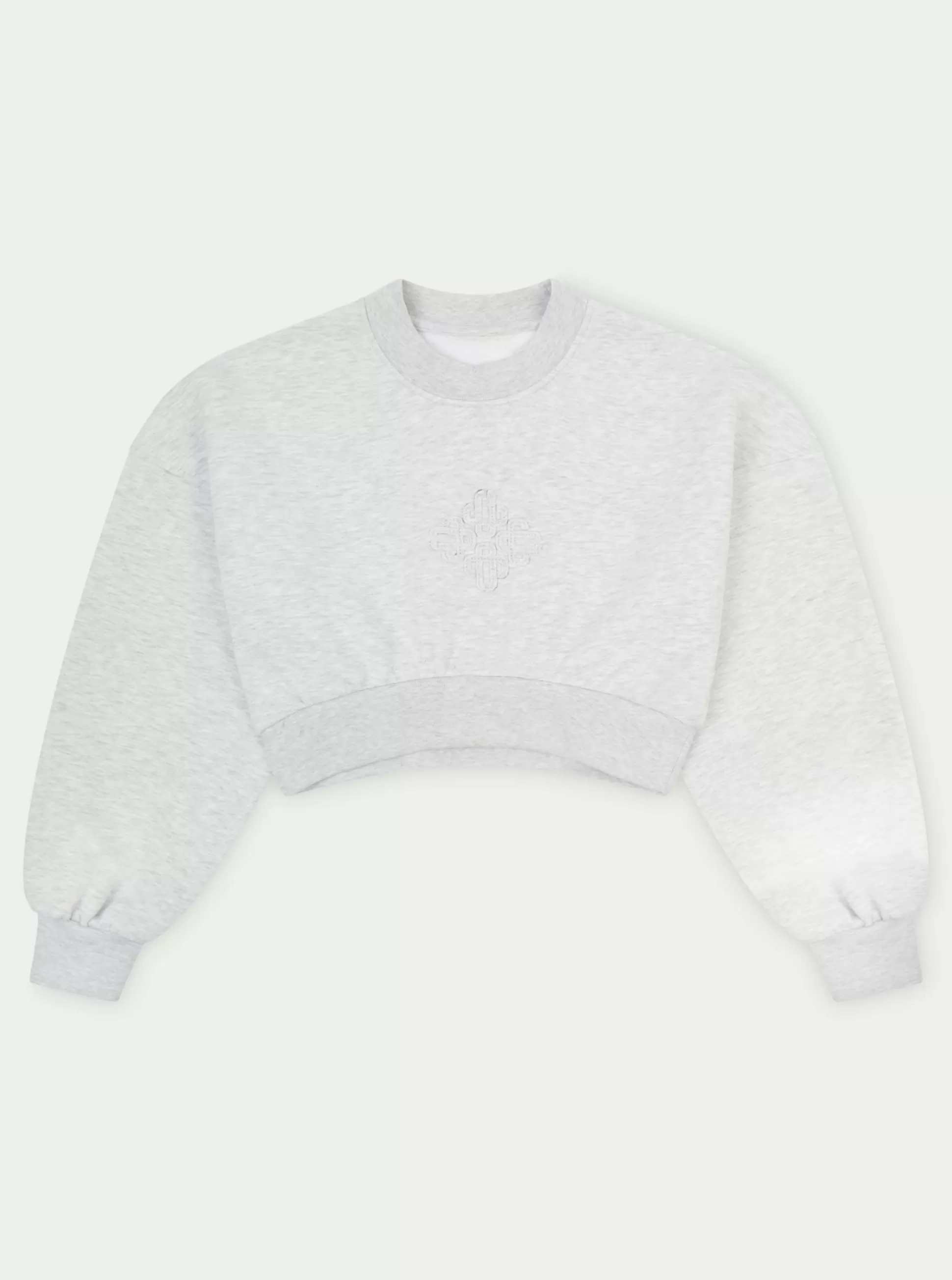 The Couture Club Emblem Applique Crop Sweatshirt