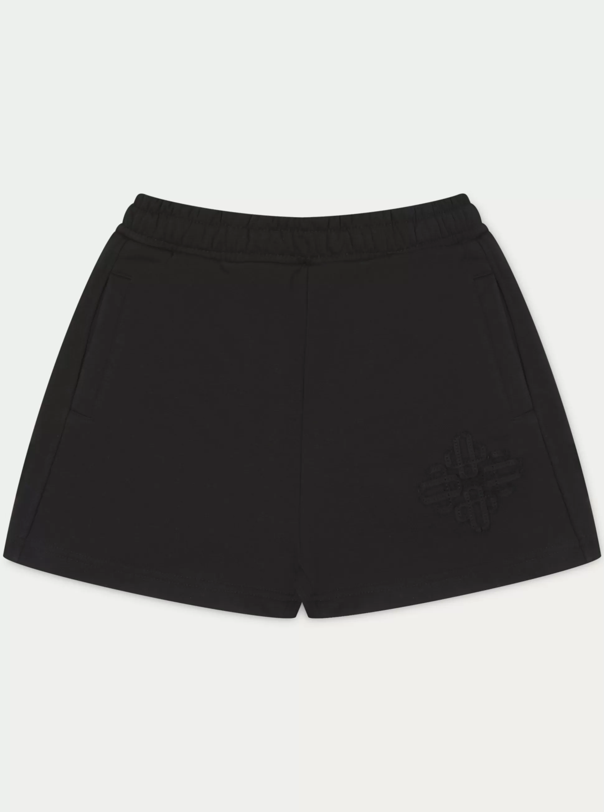 The Couture Club Emblem Applique Jersey Shorts