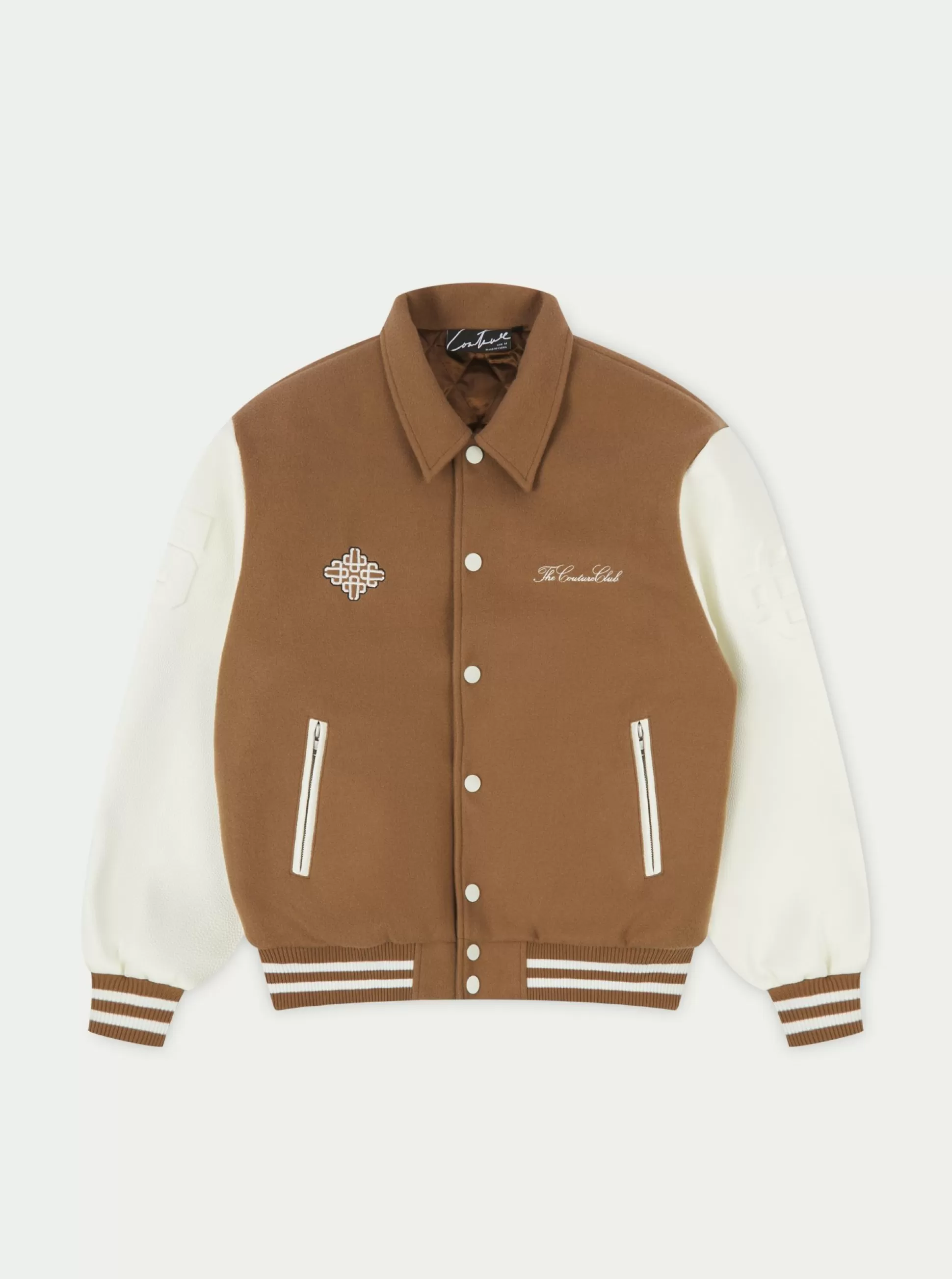 The Couture Club Emblem Chenille Varsity Jacket