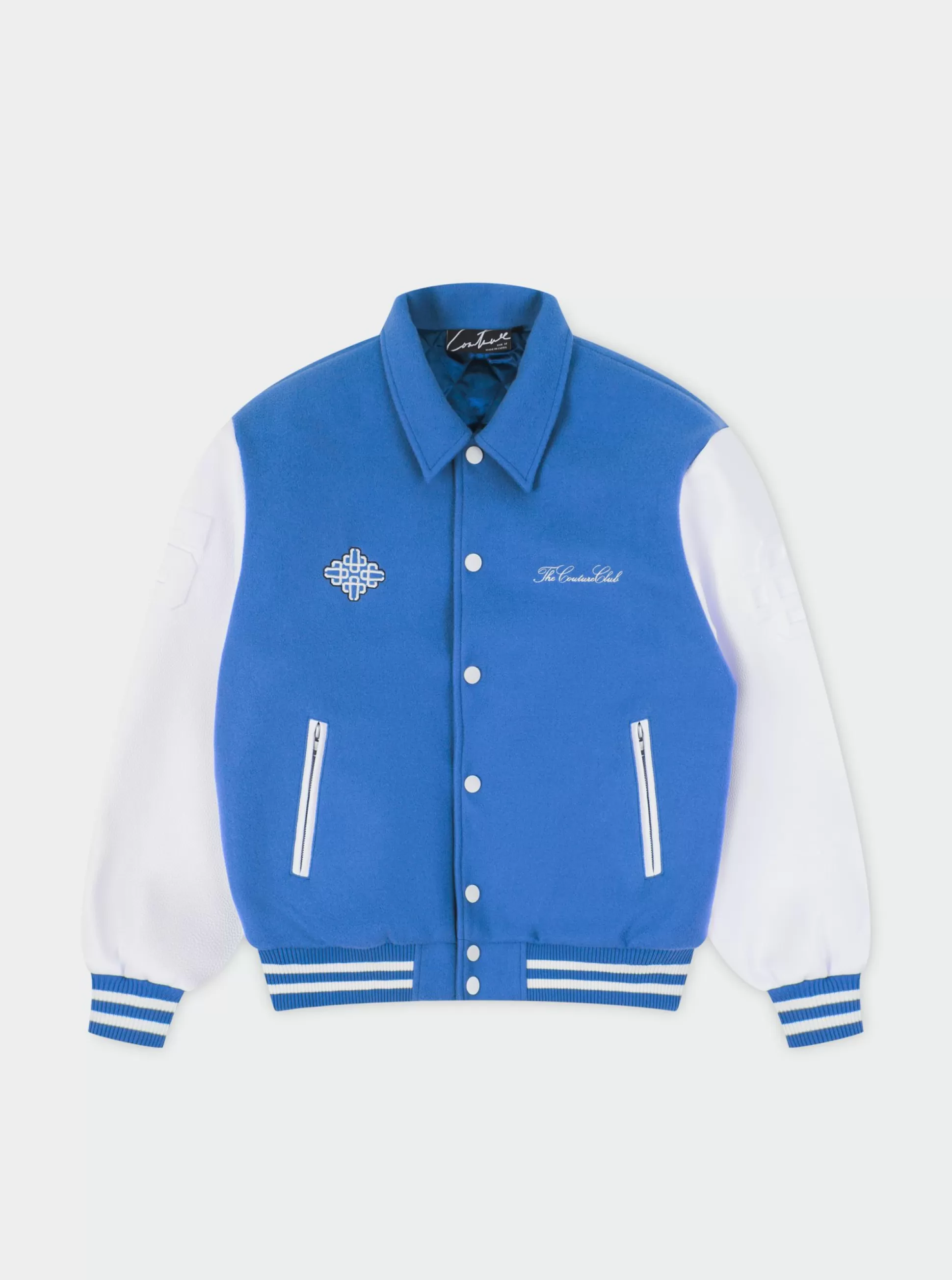 The Couture Club Emblem Chenille Varsity Jacket