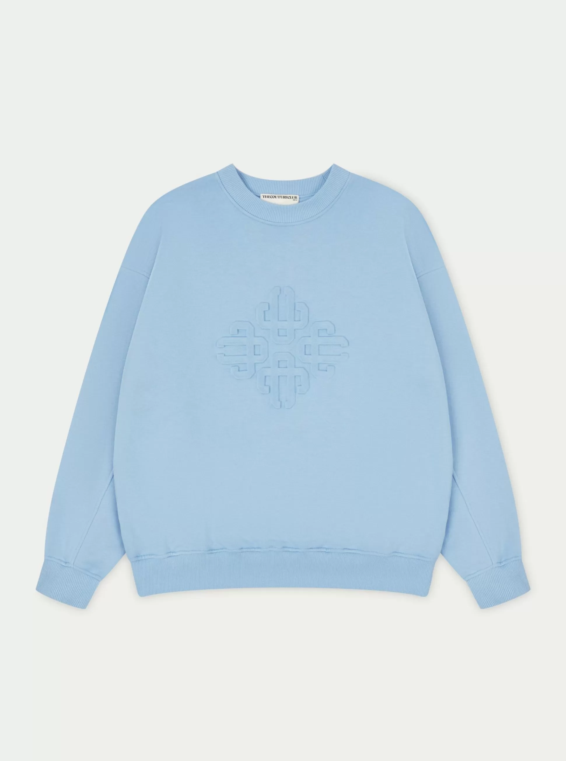 The Couture Club Emblem Embossed Oversized Sweatshirt