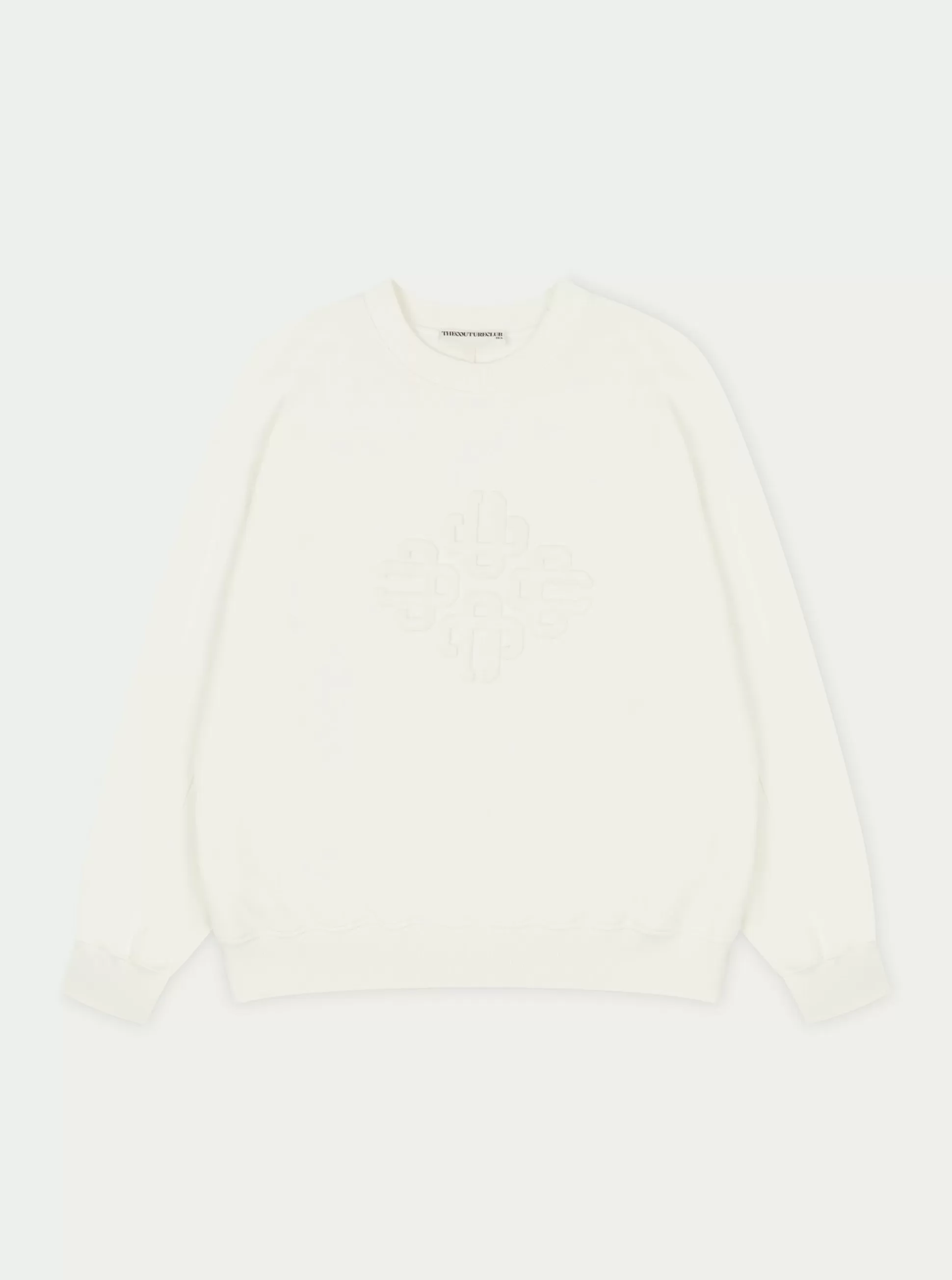 The Couture Club Emblem Embossed Oversized Sweatshirt