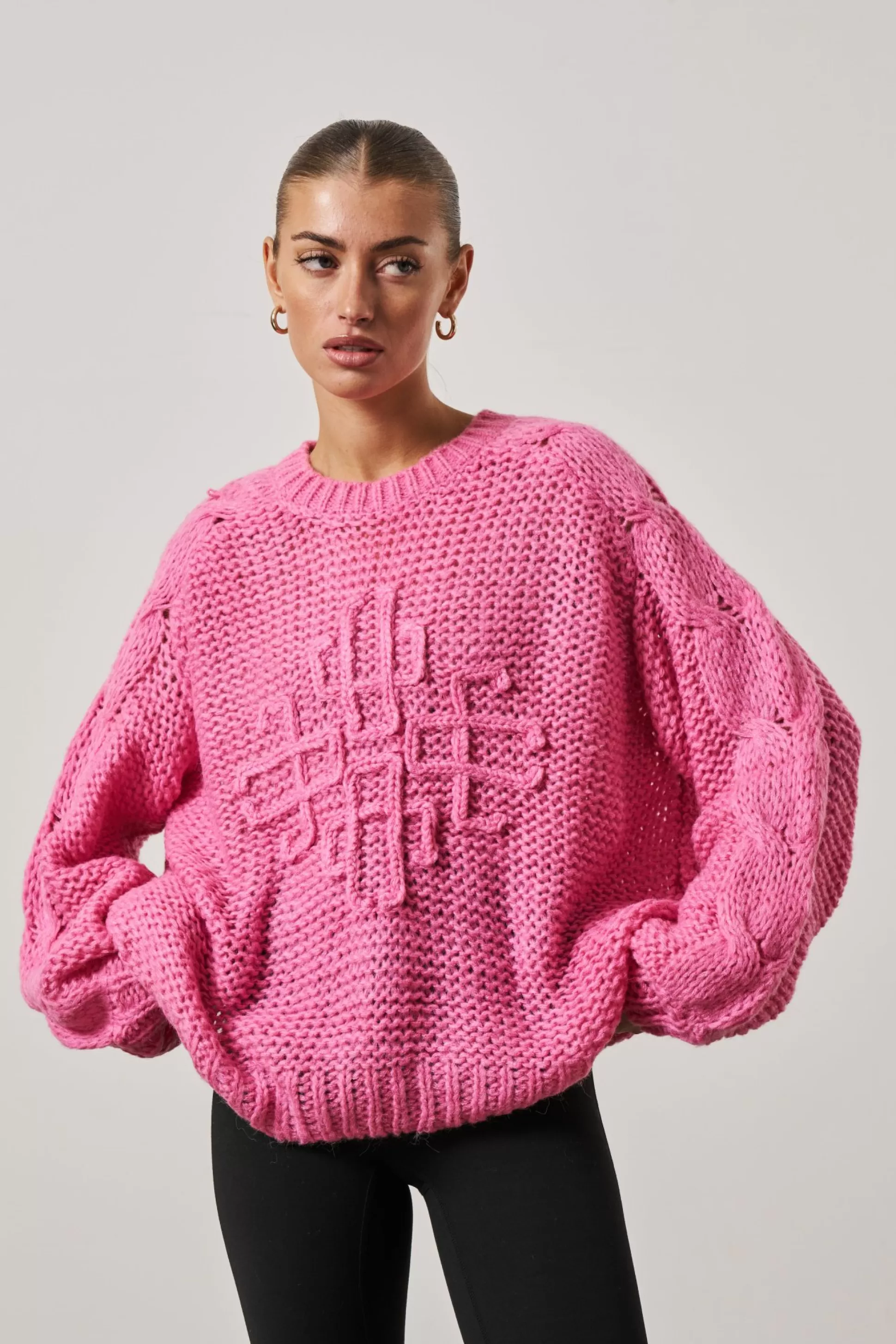 The Couture Club Emblem Oversized Knit Jumper