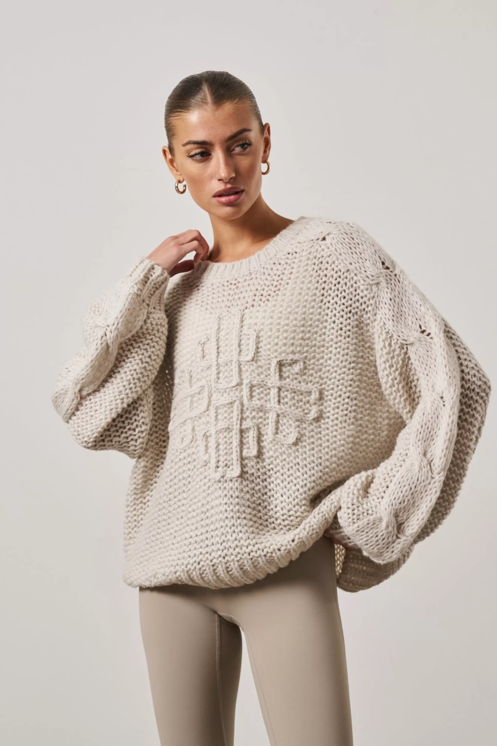 The Couture Club Emblem Oversized Knit Jumper