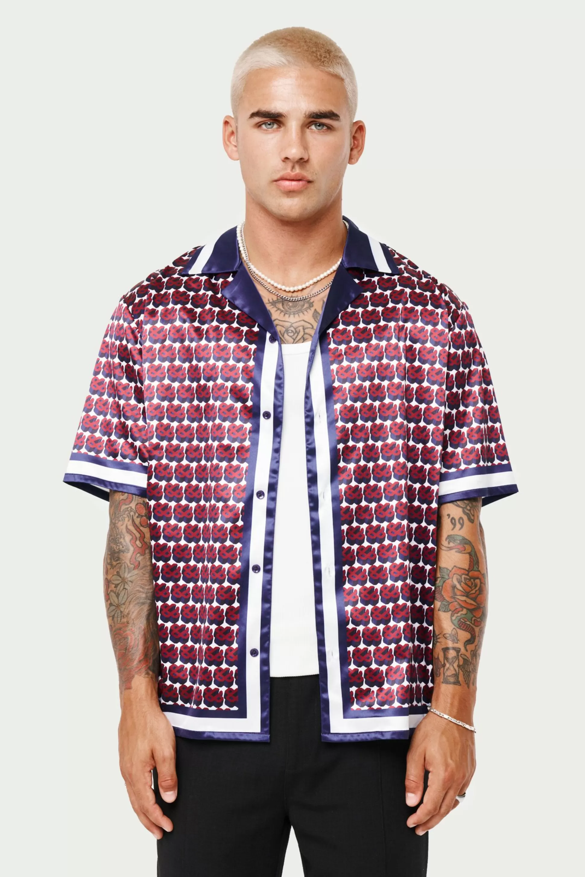 The Couture Club Emblem Printed Resort Shirt