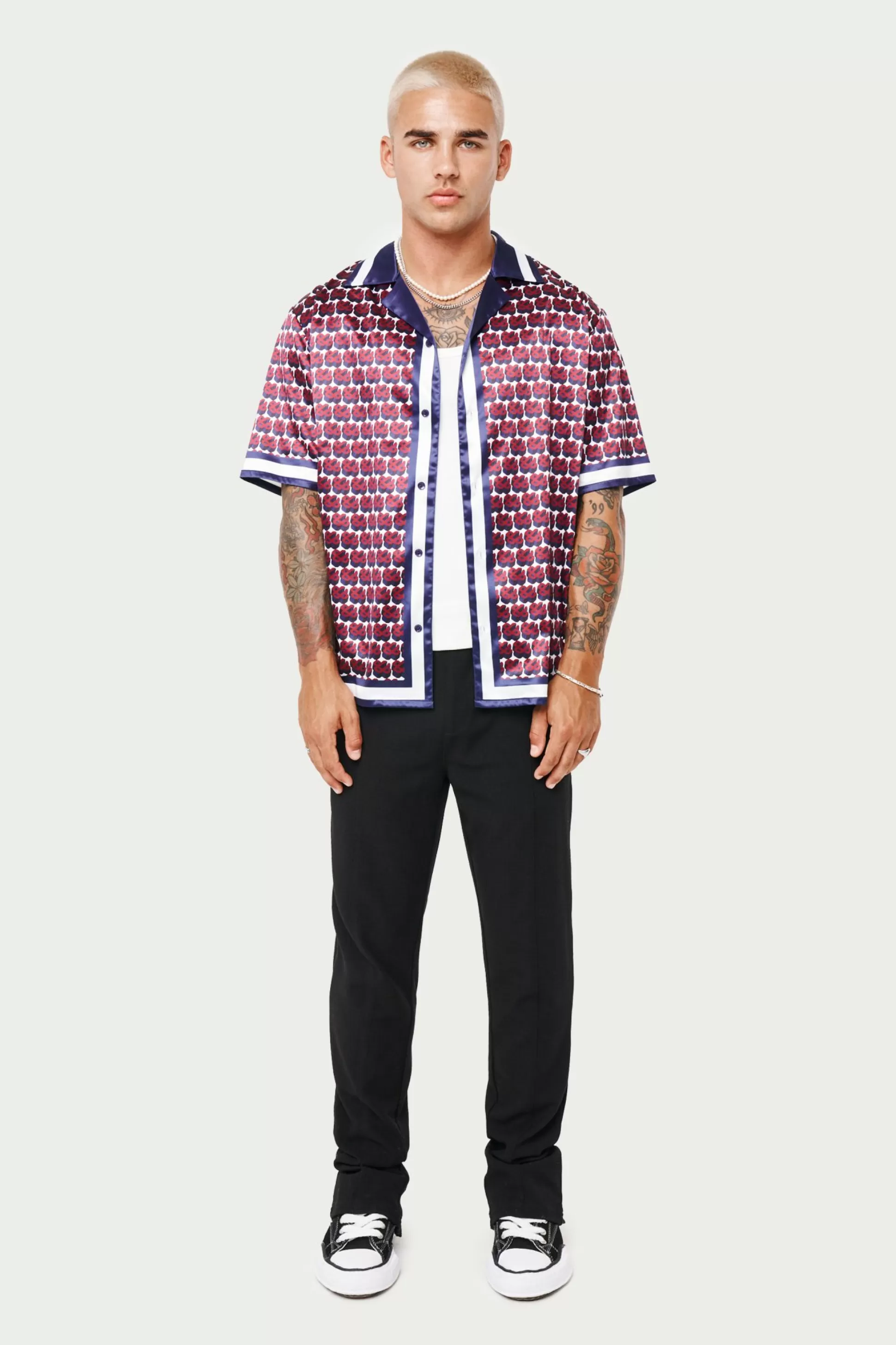 The Couture Club Emblem Printed Resort Shirt