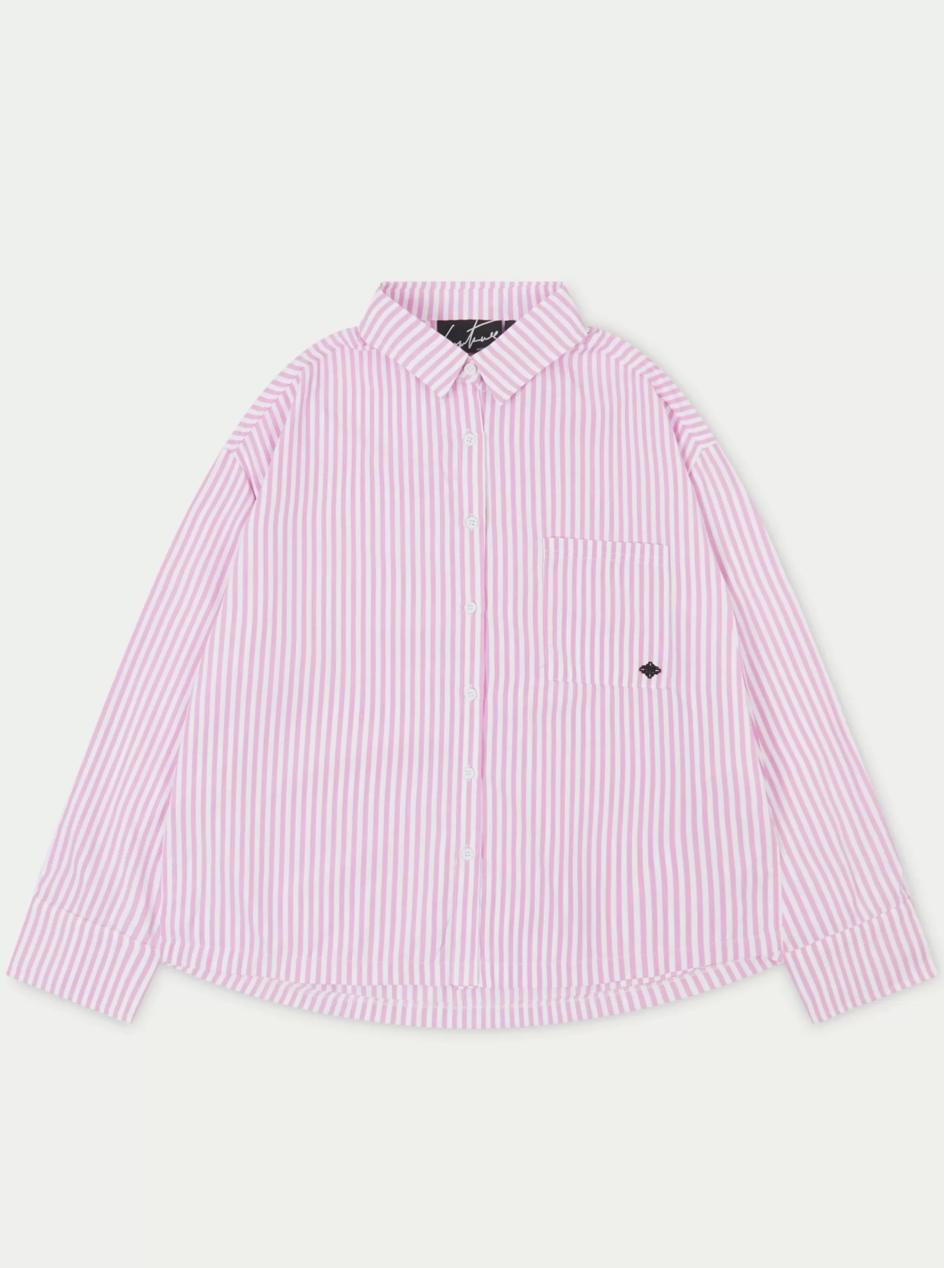 The Couture Club Emblem Stripe Oversized Shirt