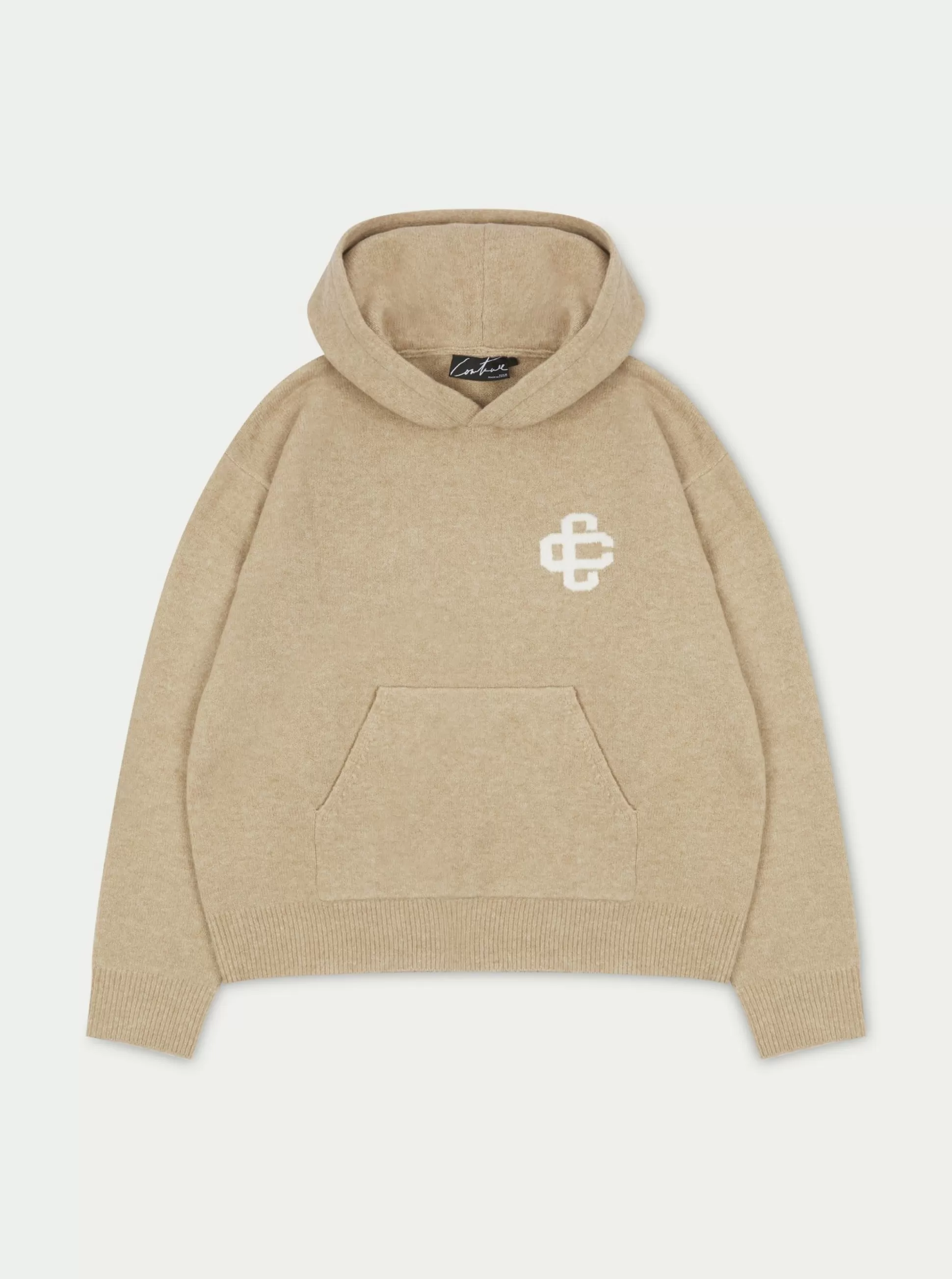 The Couture Club Fluffy Knit Emblem Hoodie