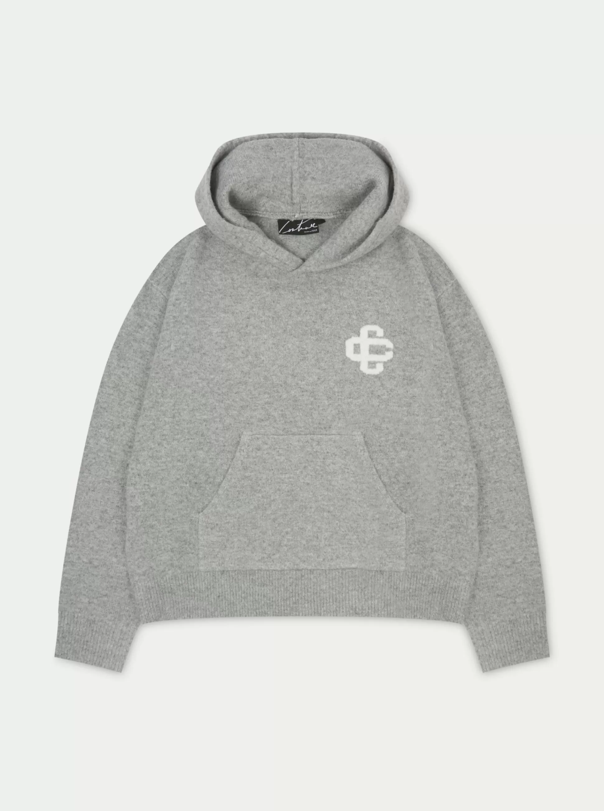 The Couture Club Fluffy Knit Emblem Hoodie