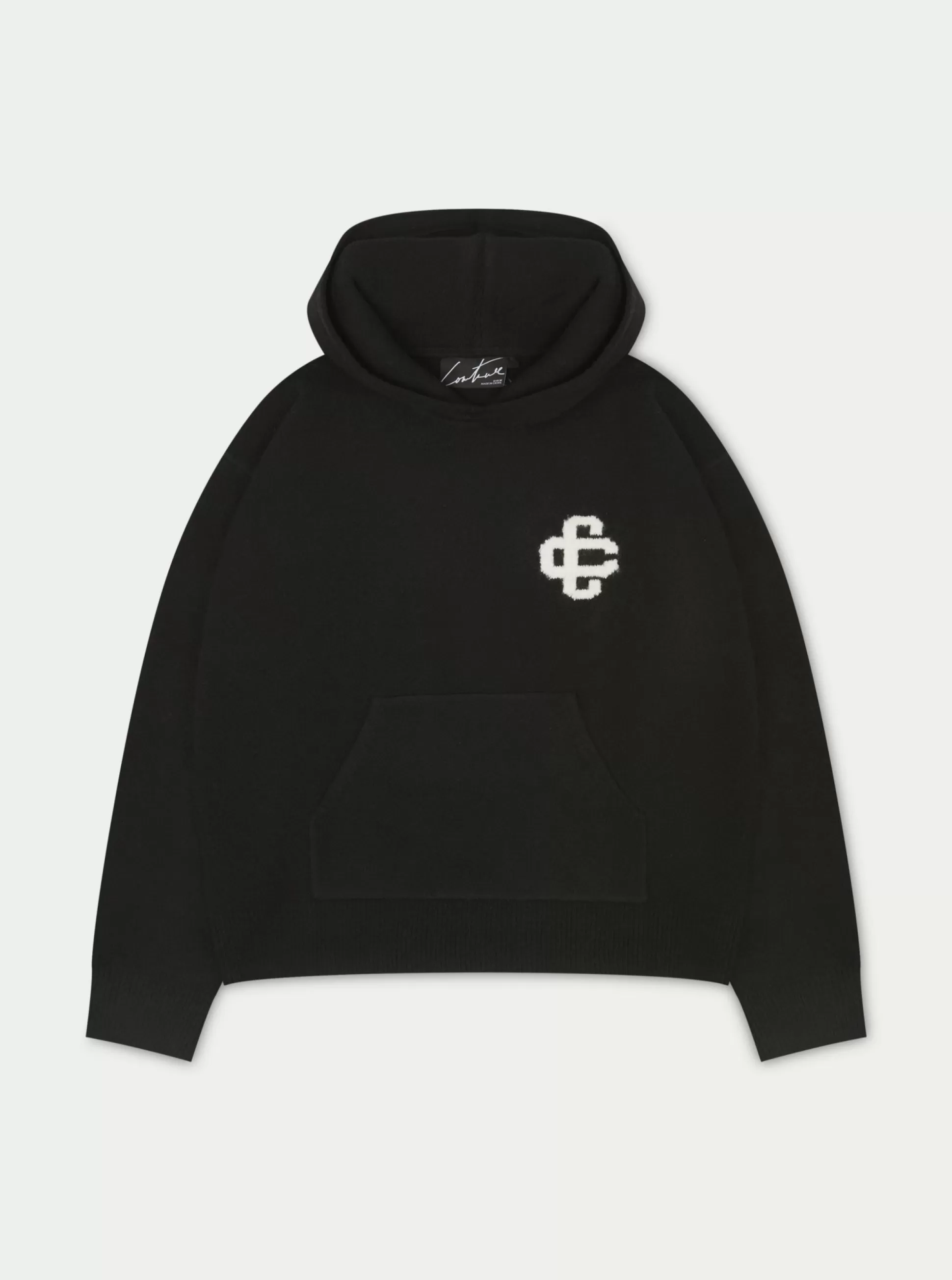 The Couture Club Fluffy Knit Emblem Hoodie