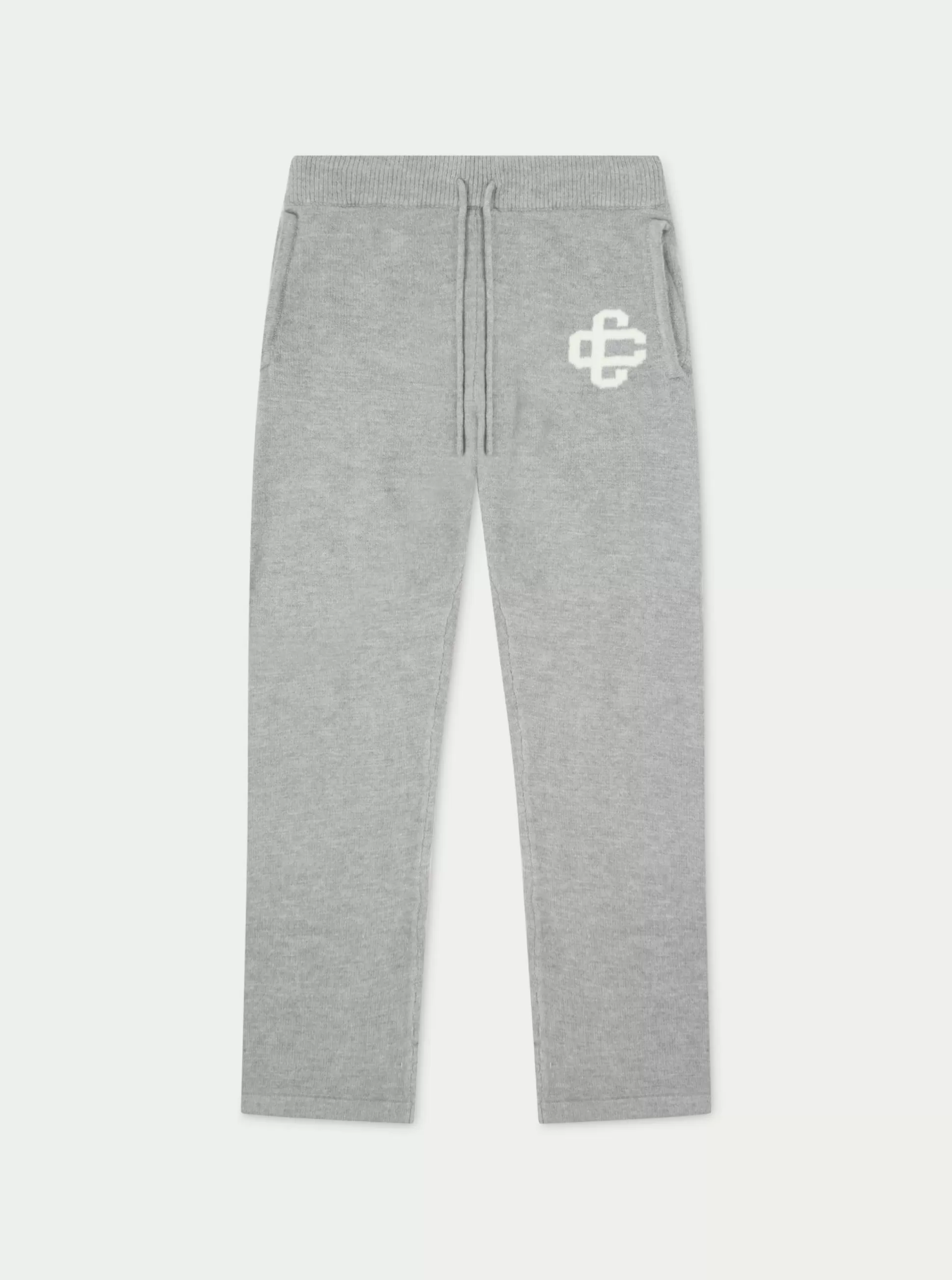 The Couture Club Fluffy Knit Emblem Joggers