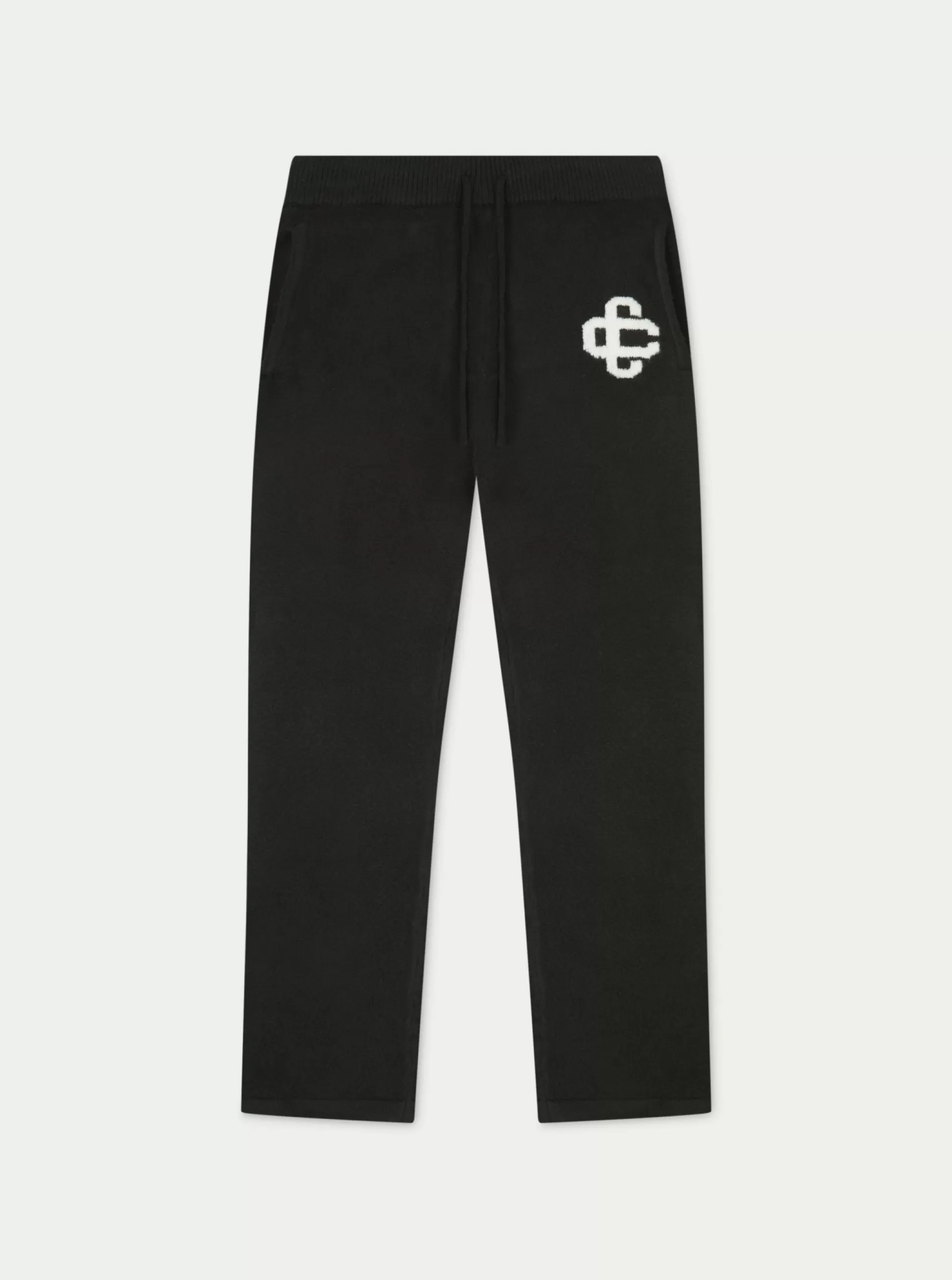 The Couture Club Fluffy Knit Emblem Joggers