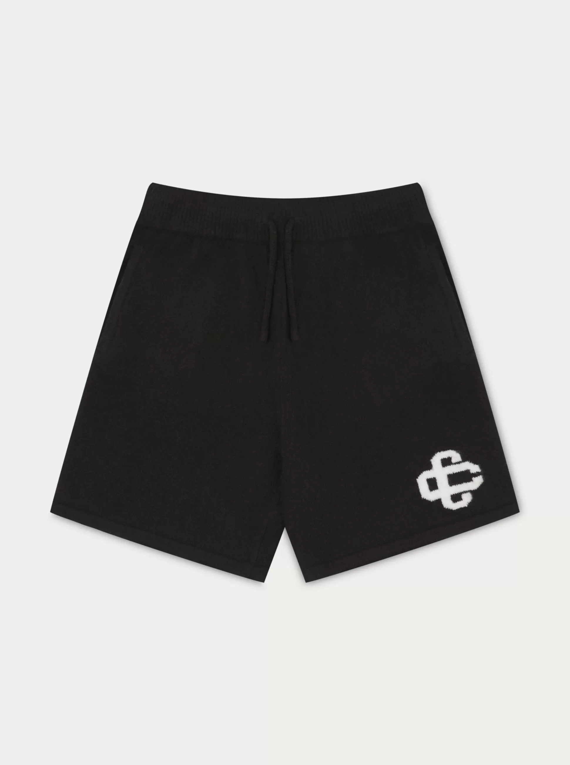 The Couture Club Fluffy Knit Emblem Shorts