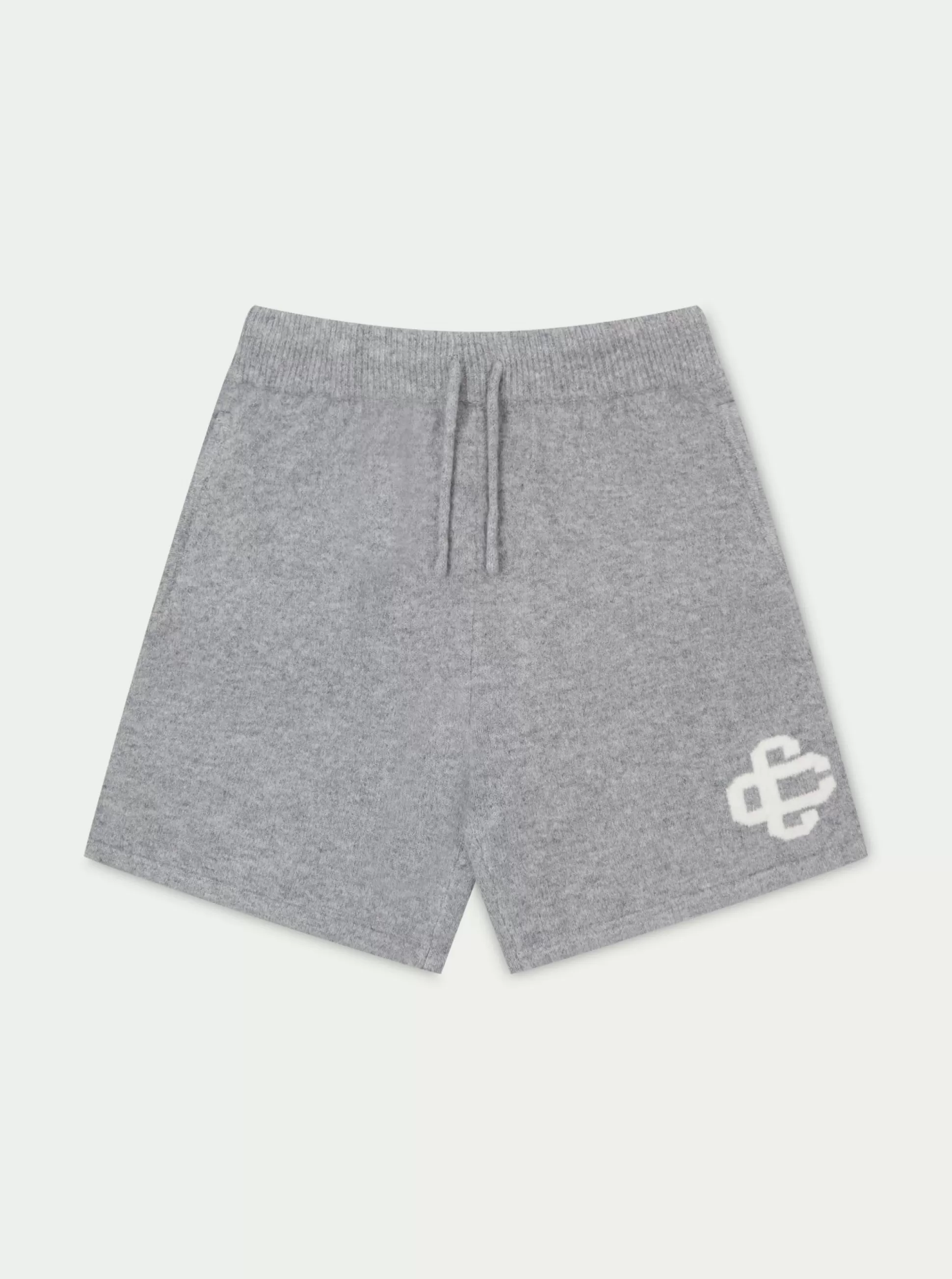 The Couture Club Fluffy Knit Emblem Shorts