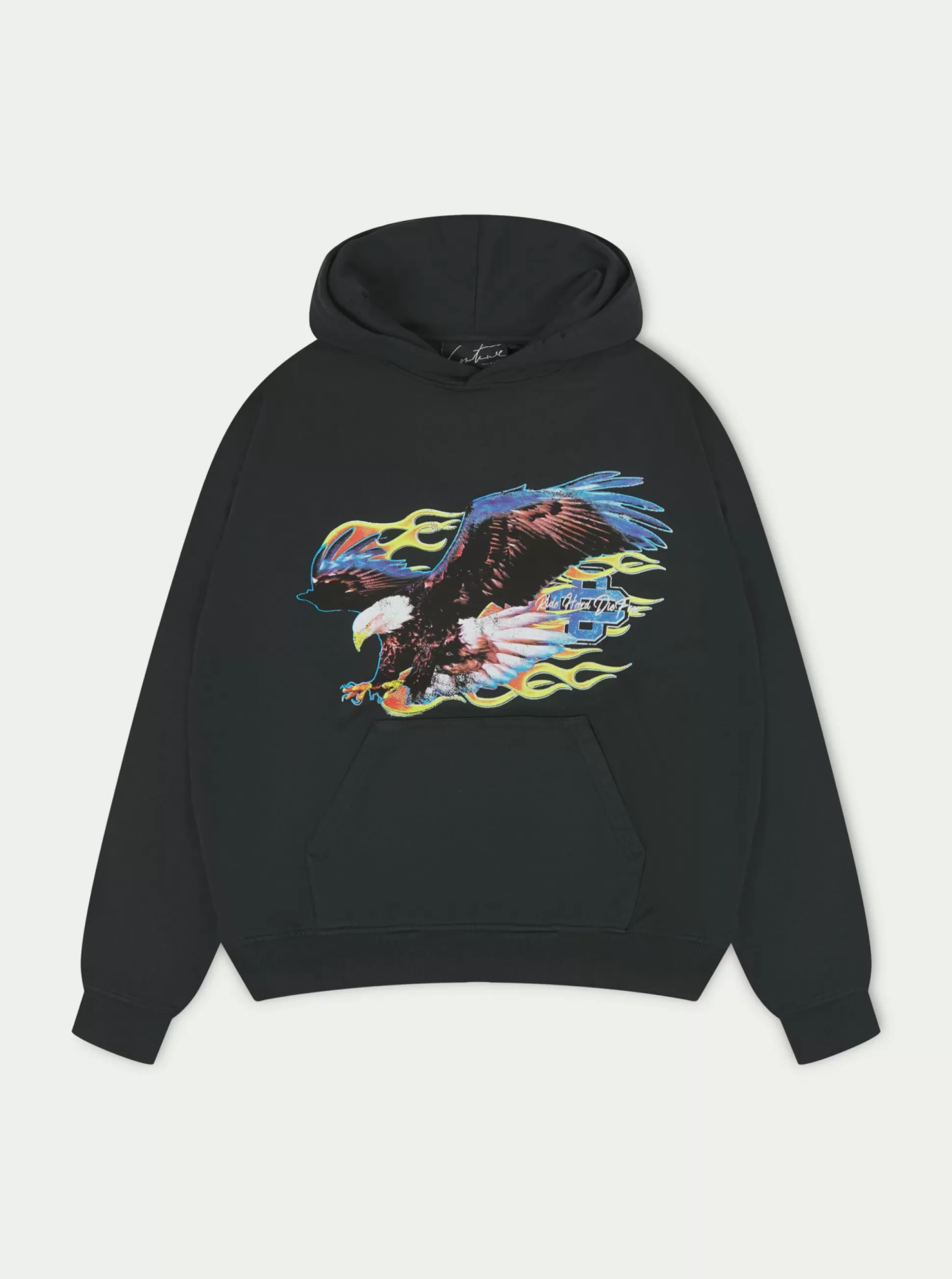 The Couture Club Graphic Flame Vintage Hoodie