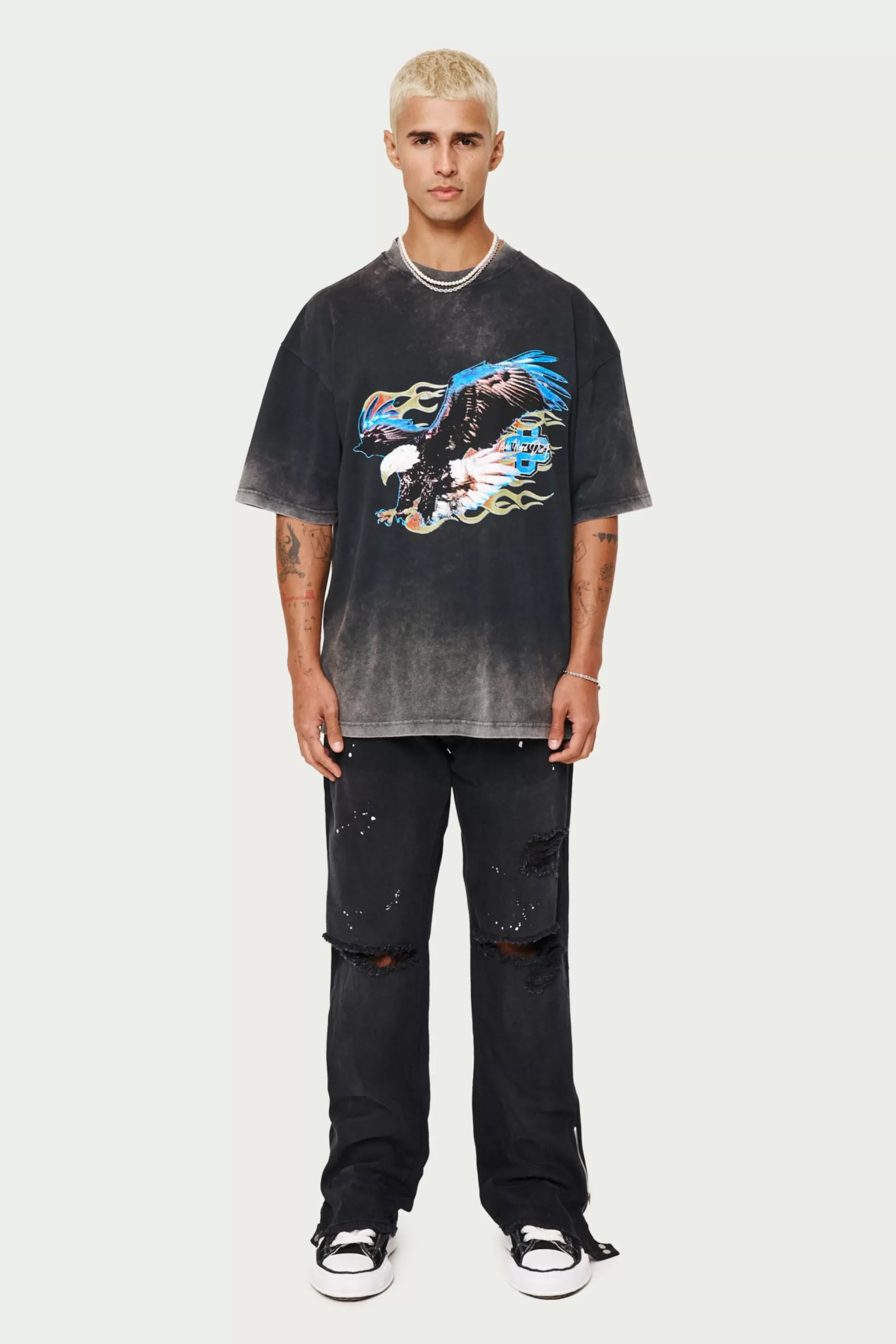 The Couture Club Graphic Flame Vintage T-Shirt