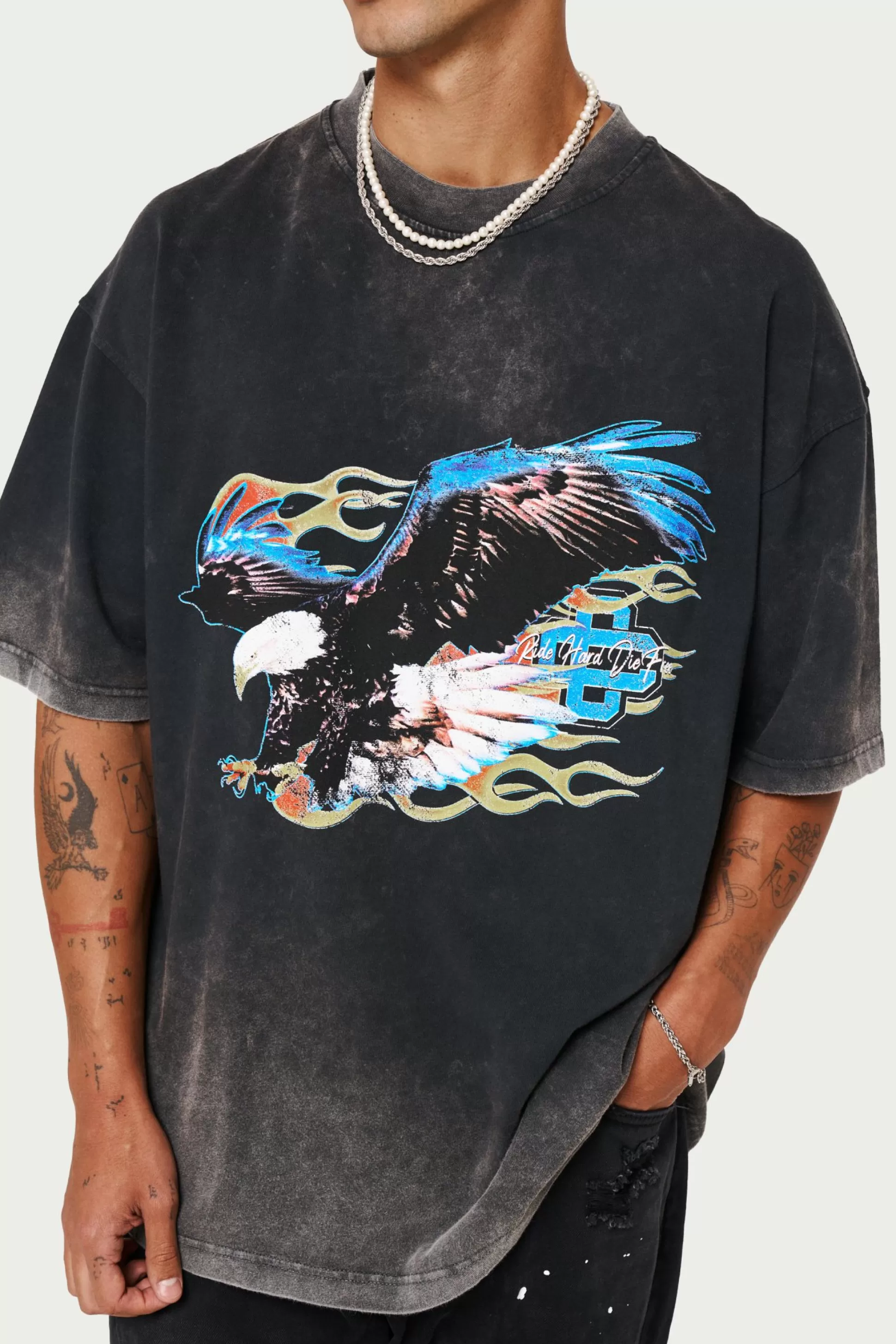 The Couture Club Graphic Flame Vintage T-Shirt