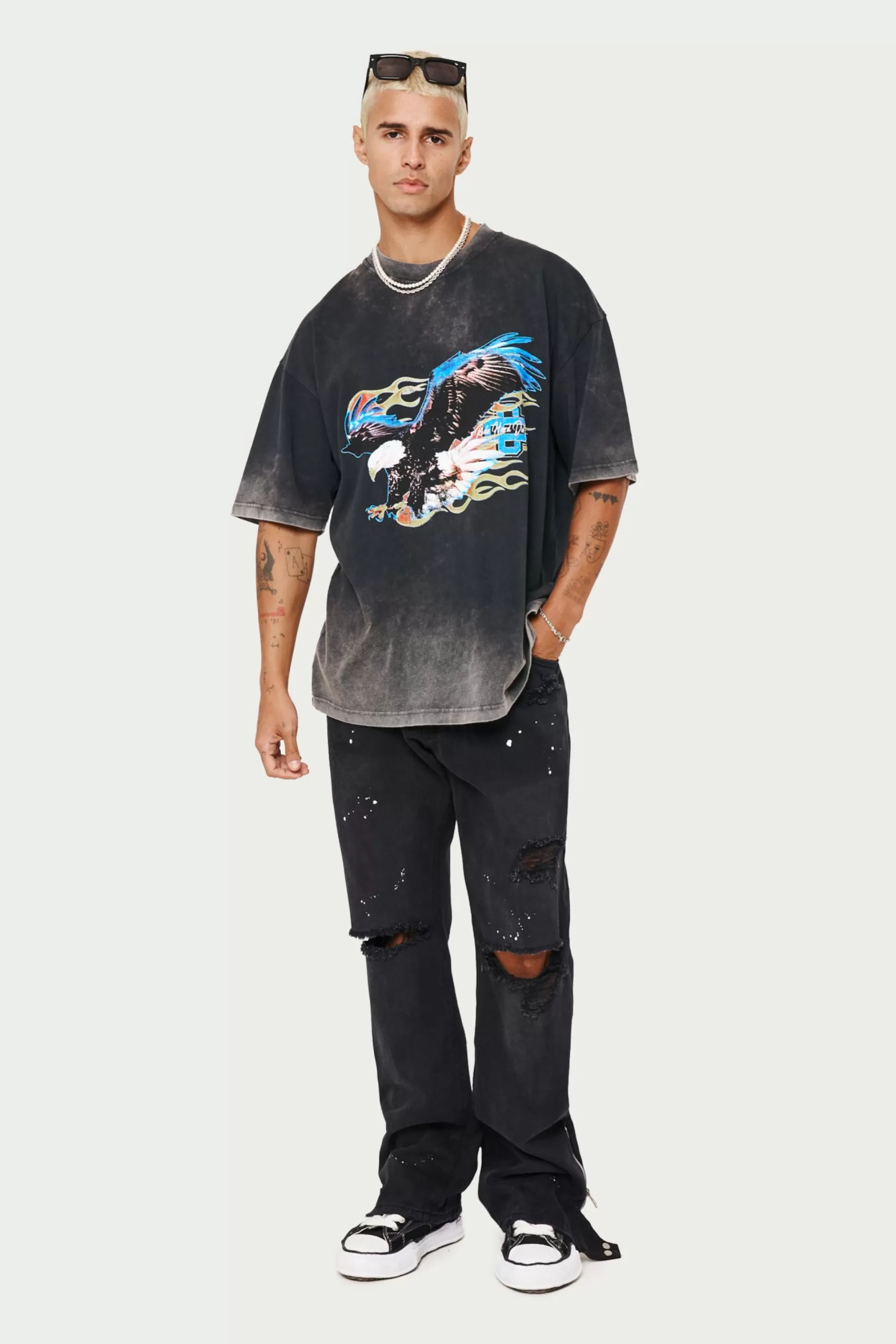 The Couture Club Graphic Flame Vintage T-Shirt