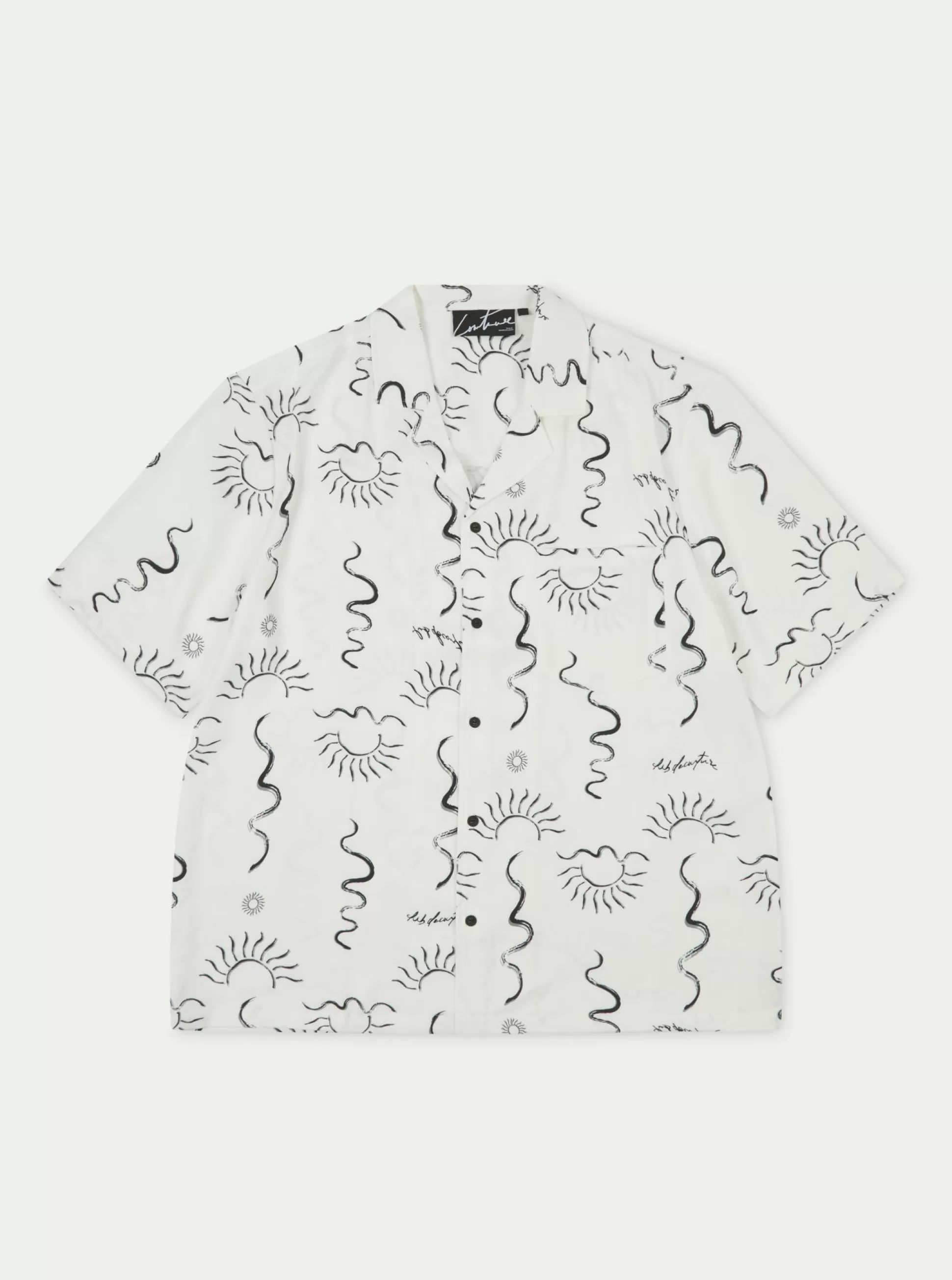 The Couture Club Hand-Drawn Abstract Resort Shirt