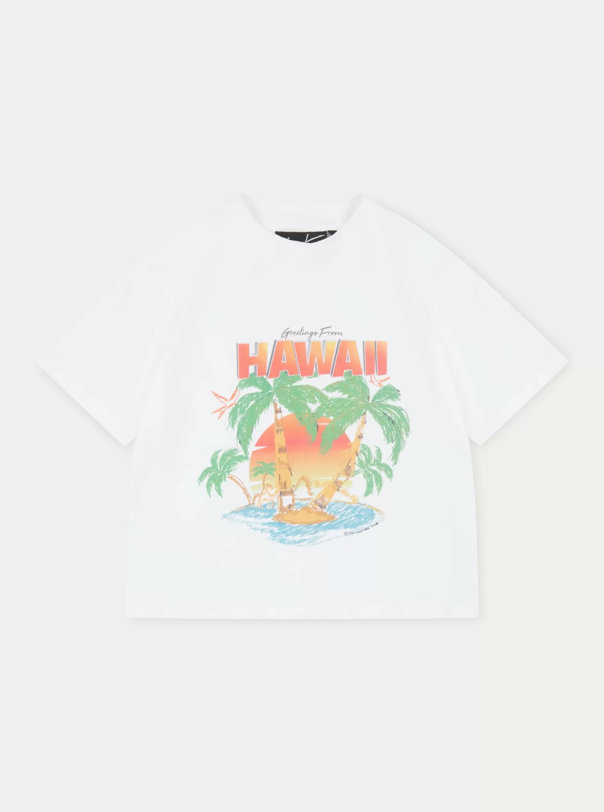 The Couture Club Hawaiian Print Cropped T-Shirt