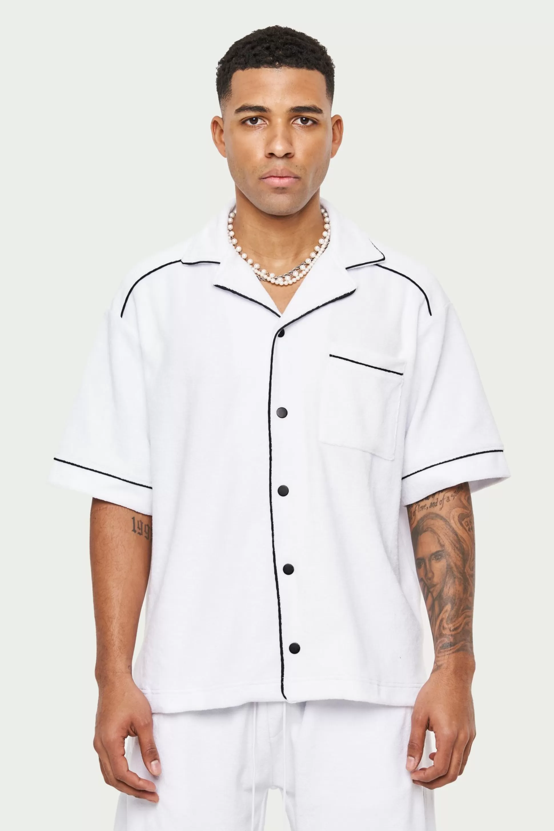 The Couture Club Heavyweight Towelled Revere Shirt