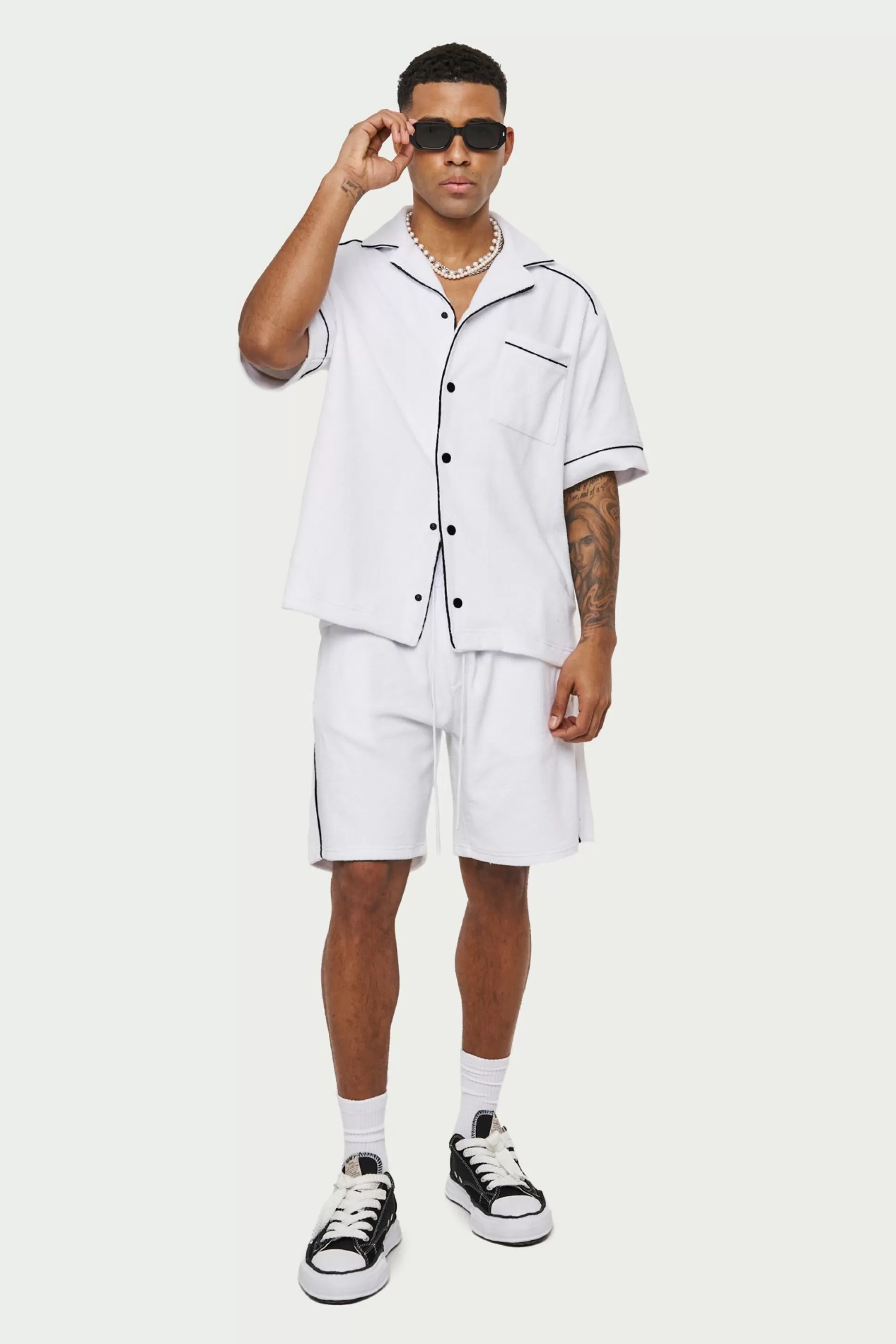 The Couture Club Heavyweight Towelled Revere Shirt