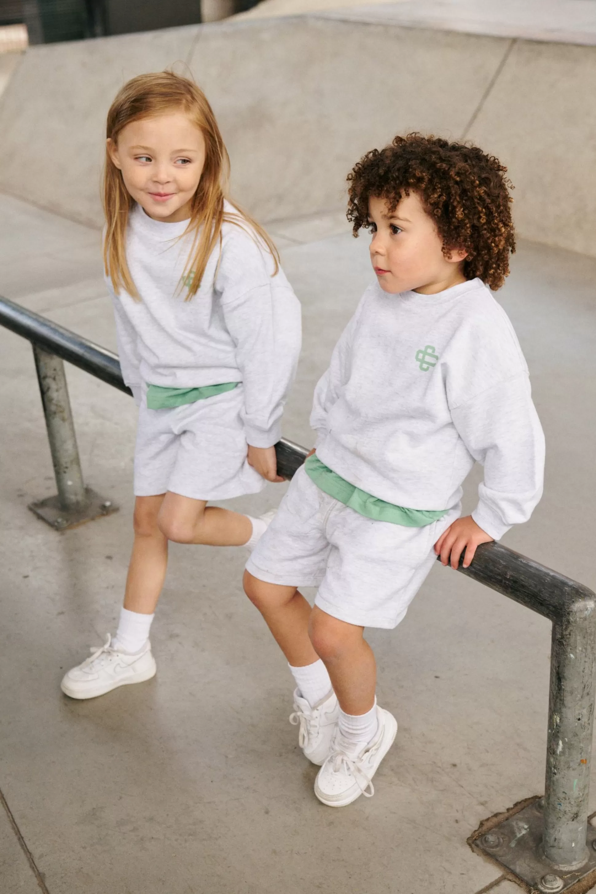 The Couture Club Kids Emblem Print Sweat Short