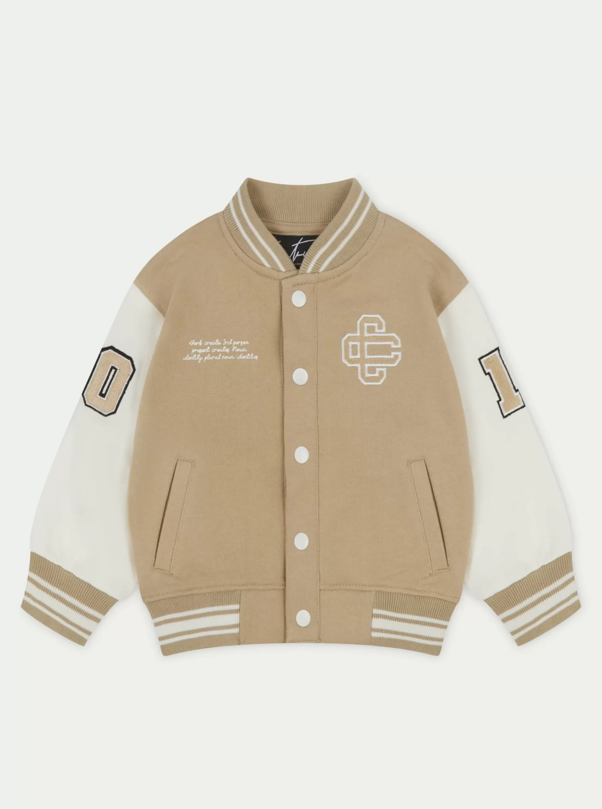 The Couture Club Kids Emblem Varsity Bomber Jacket