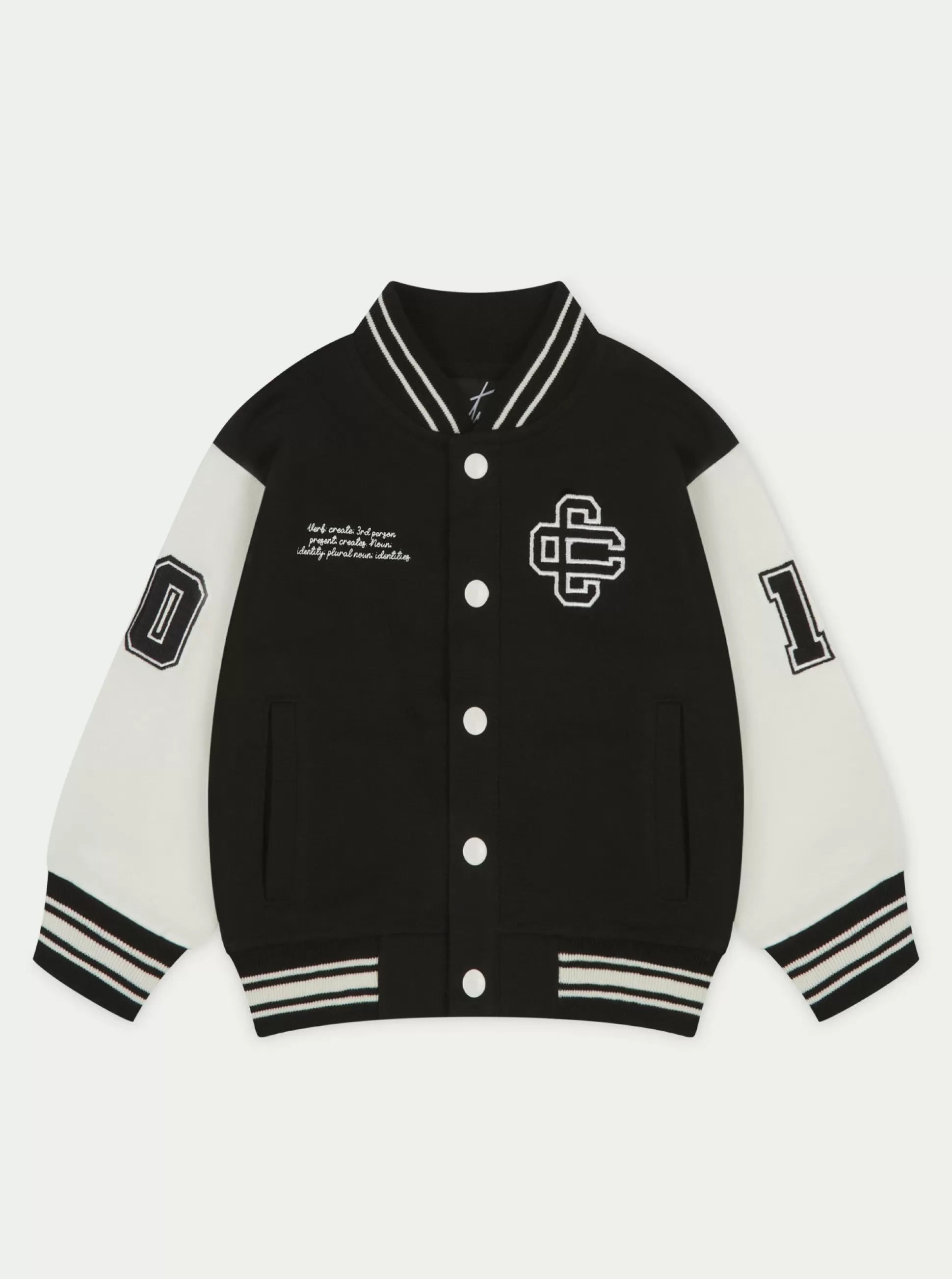 The Couture Club Kids Emblem Varsity Bomber Jacket