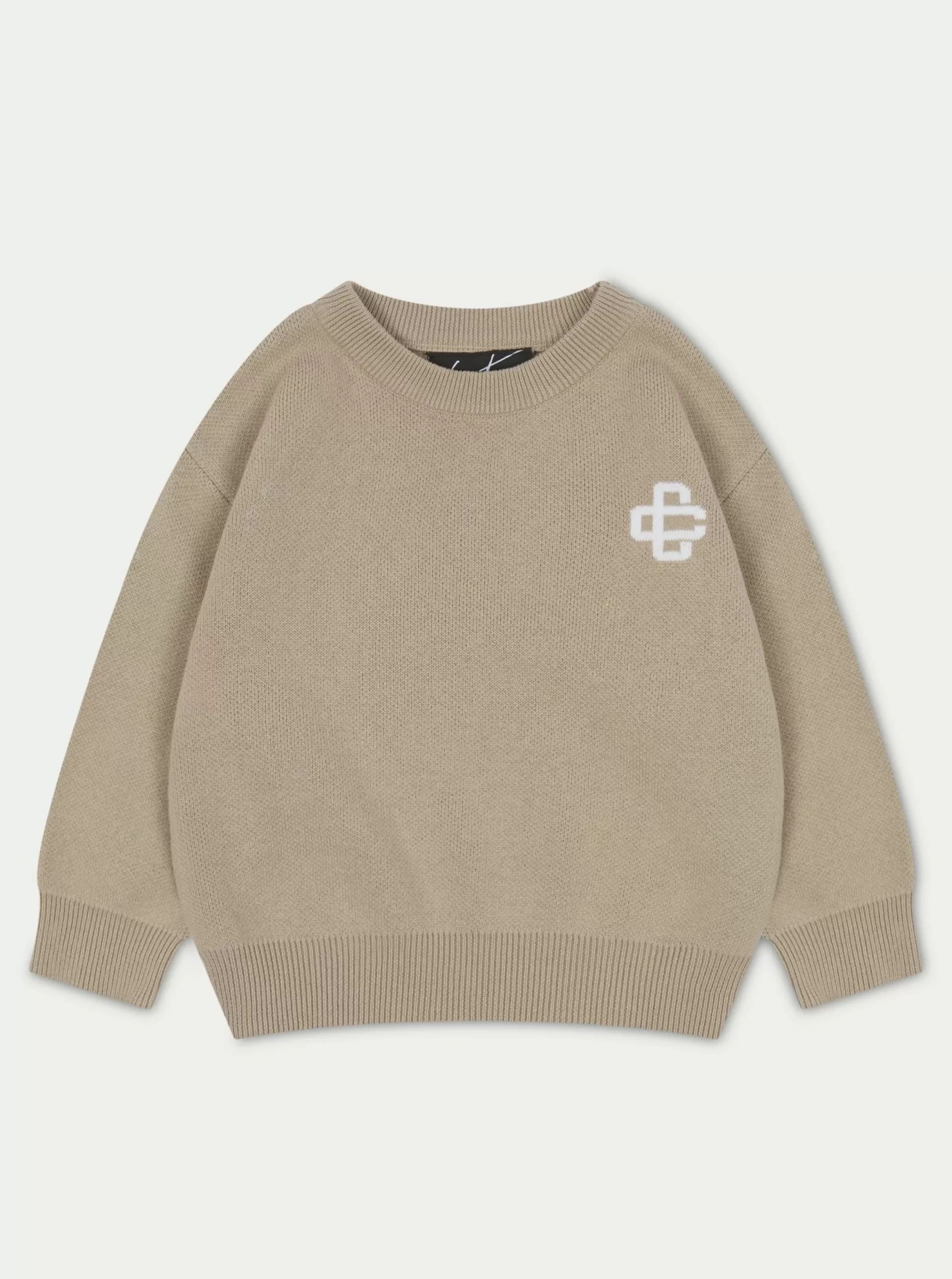 The Couture Club Kids Knitted Emblem Crew