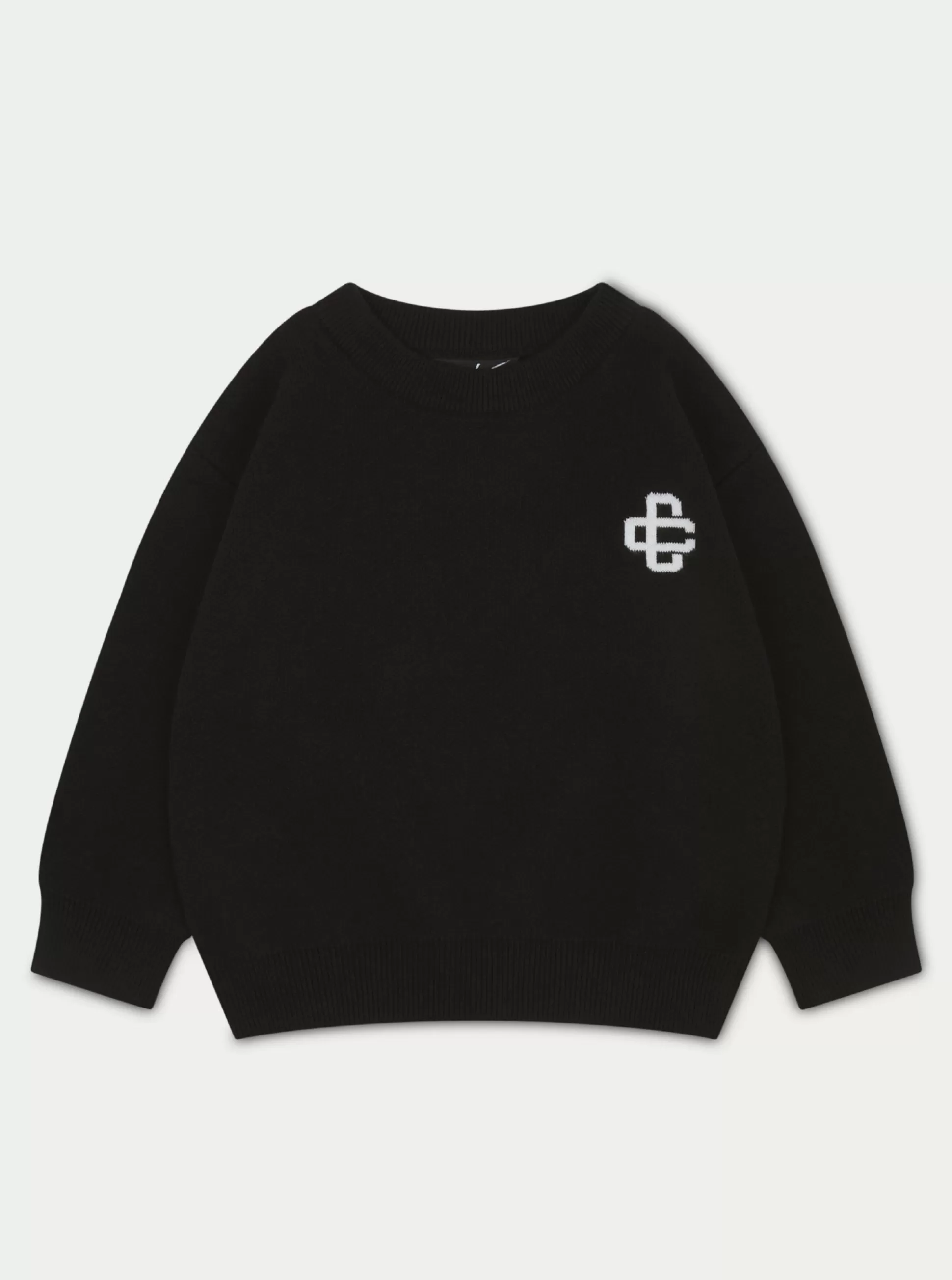 The Couture Club Kids Knitted Emblem Crew