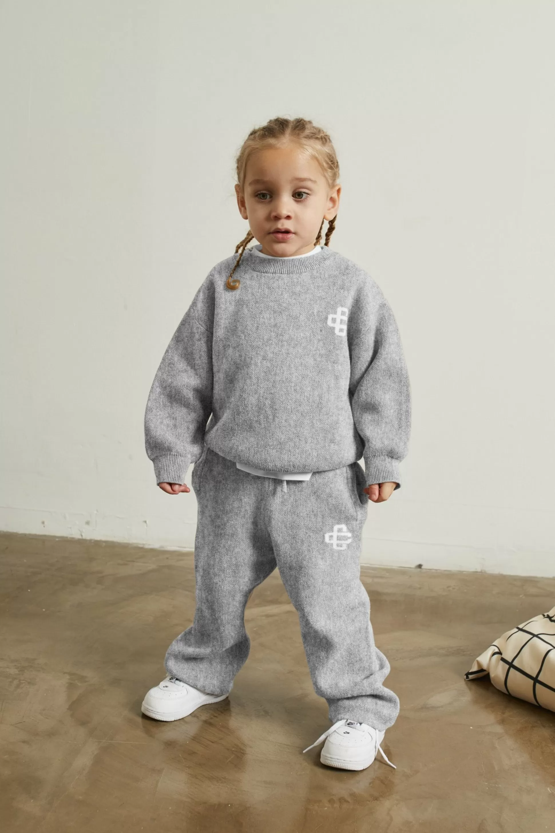 The Couture Club Kids Knitted Emblem Crew