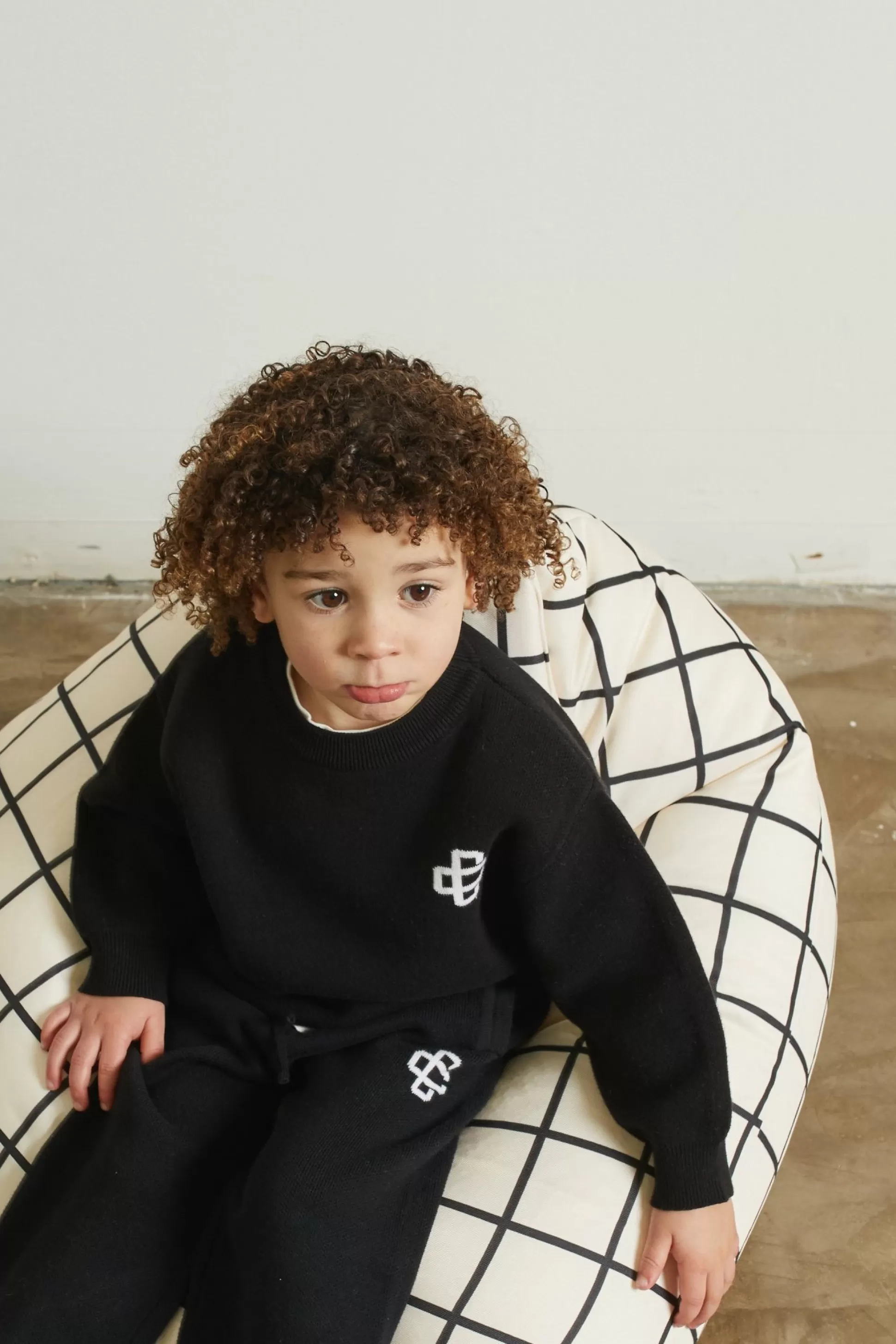 The Couture Club Kids Knitted Emblem Crew