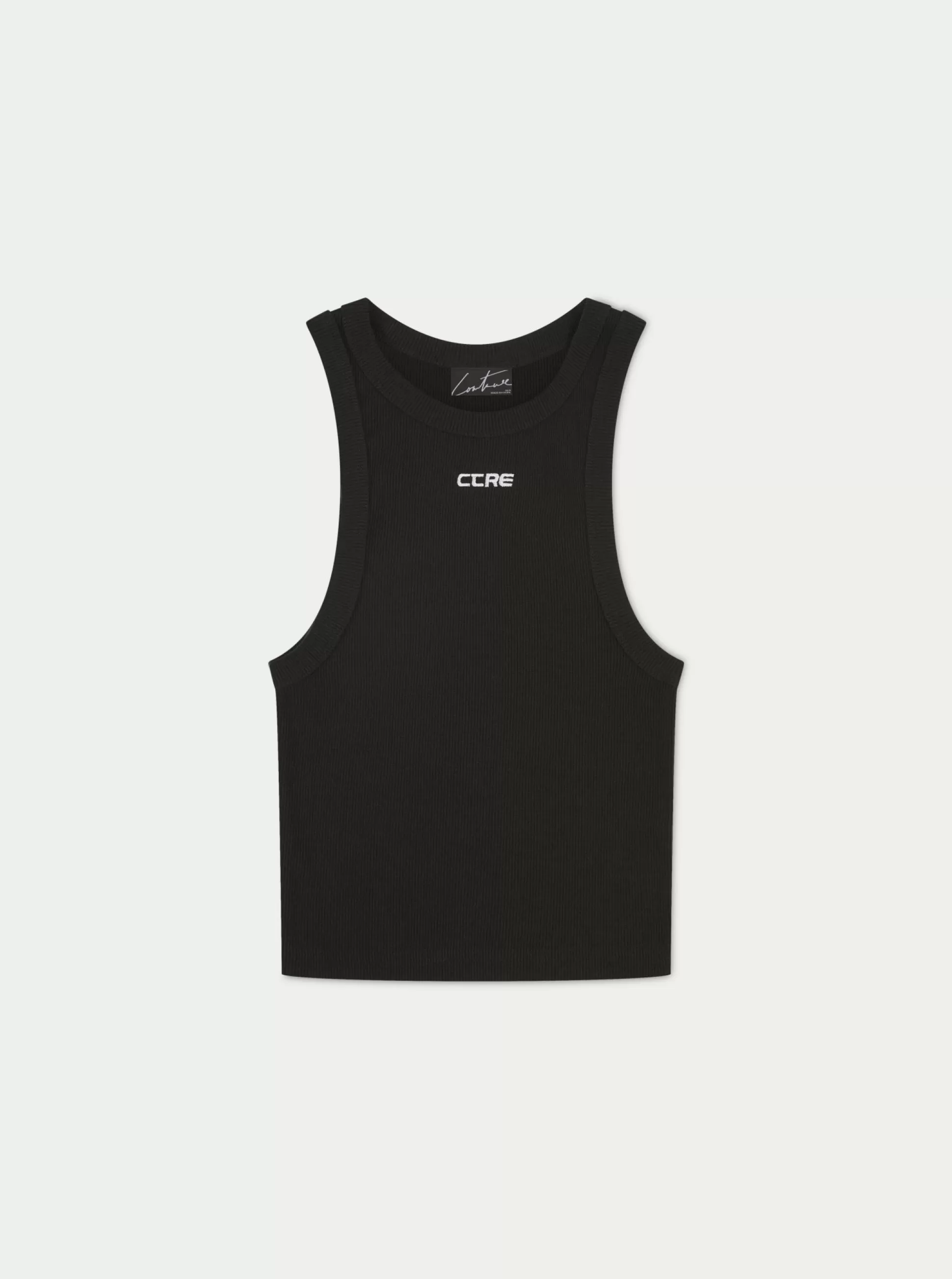 The Couture Club Logo Ribbed Racer Vest