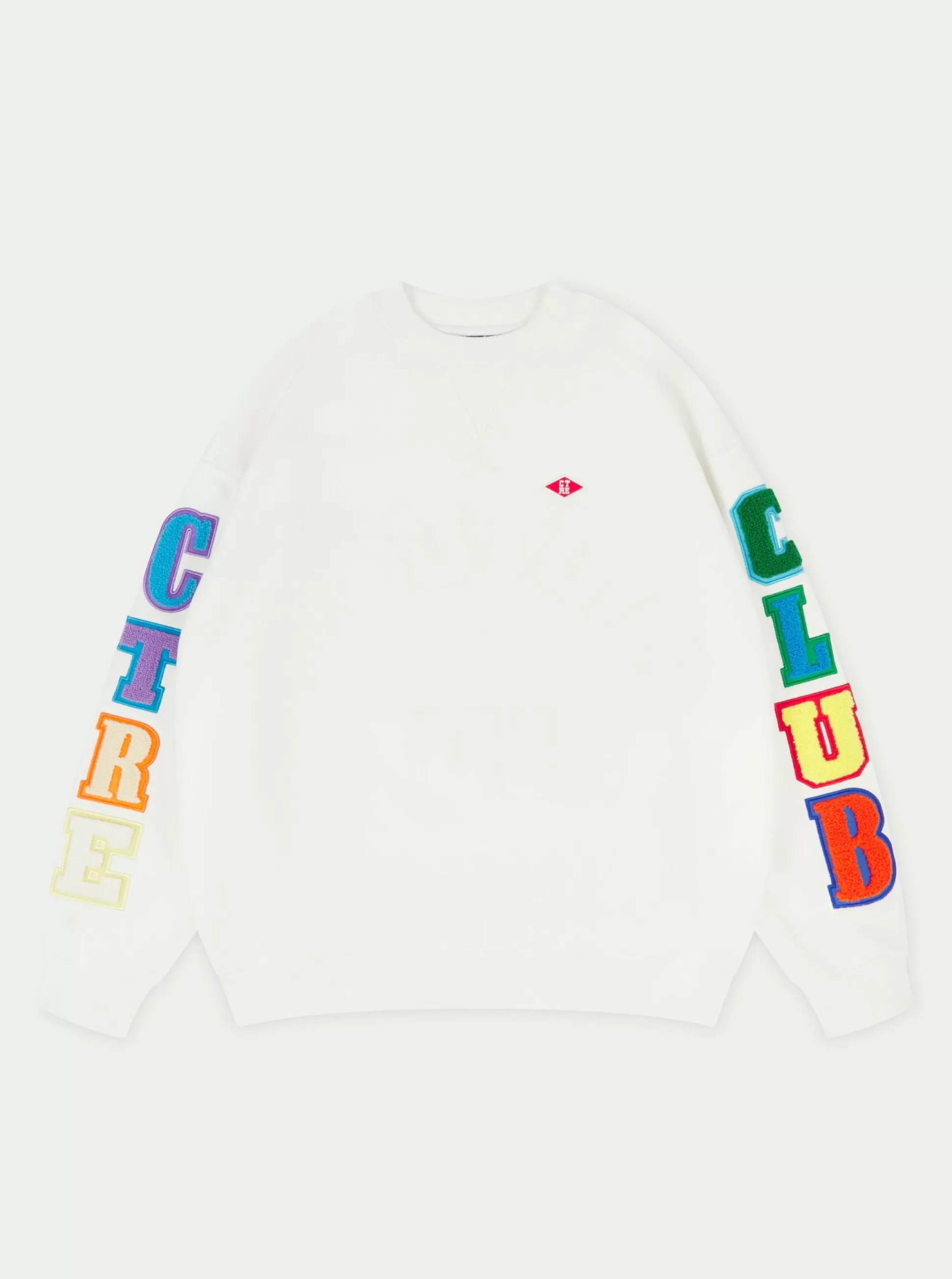 The Couture Club Multibadged Chenille Relaxed Sweatshirt