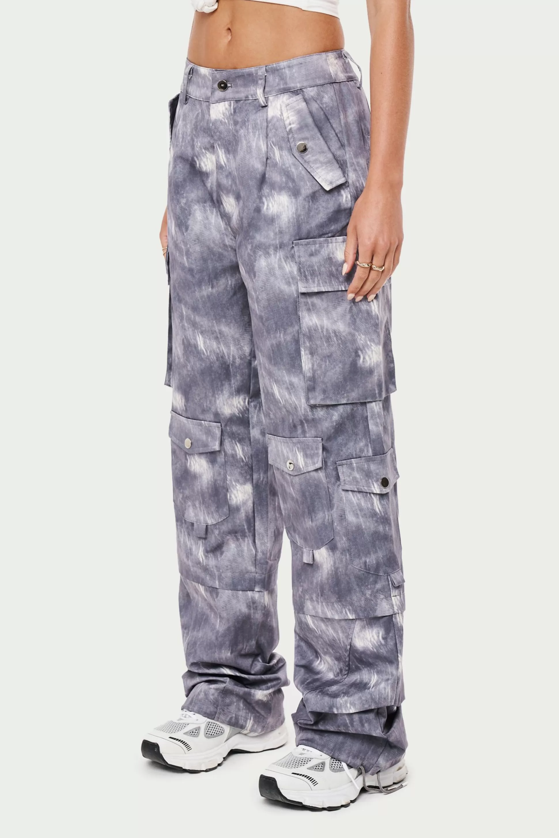 The Couture Club Oversized Tie Hem Cargo Pants