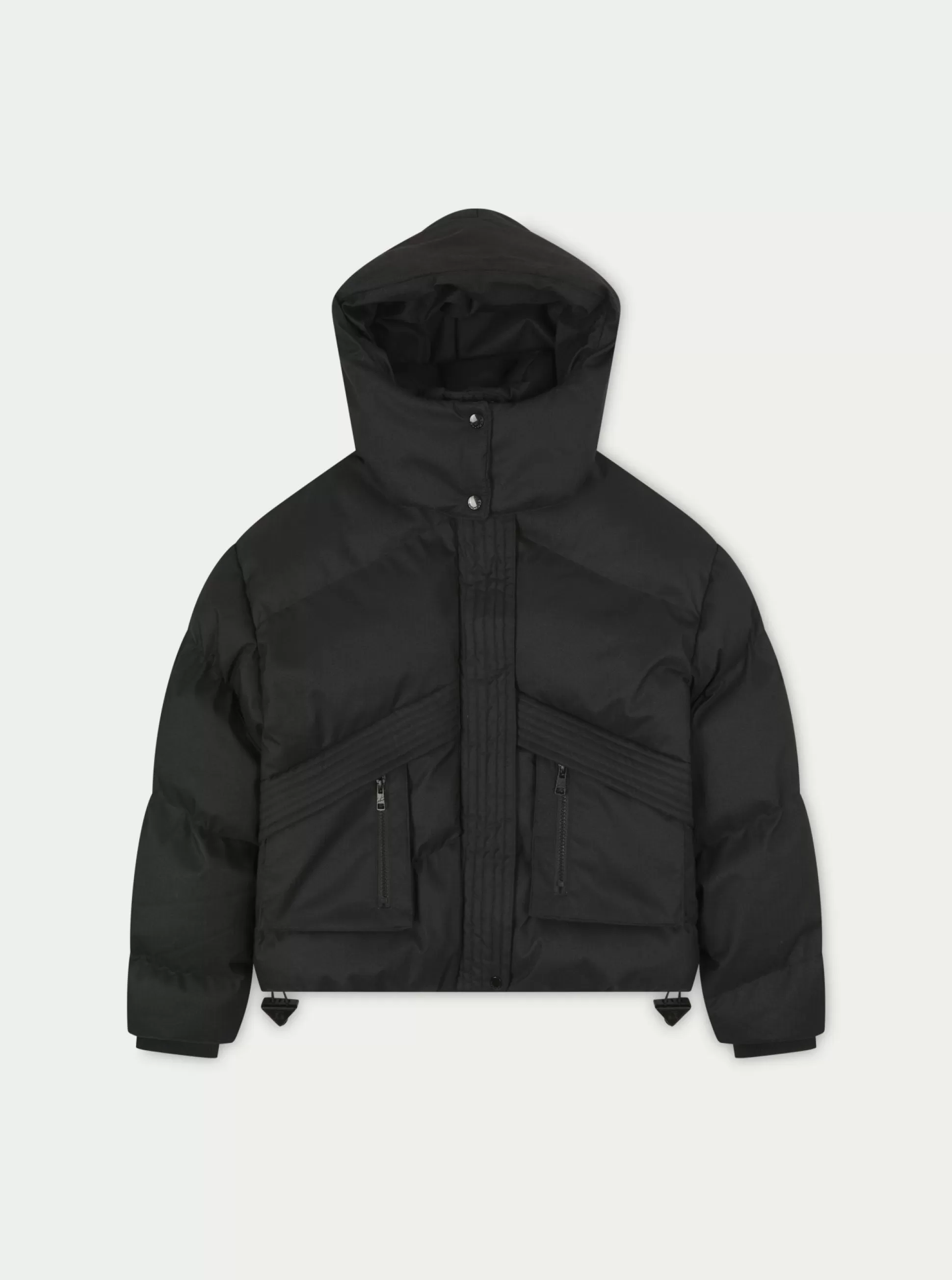 The Couture Club Oversized Tie Hem Puffer Jacket