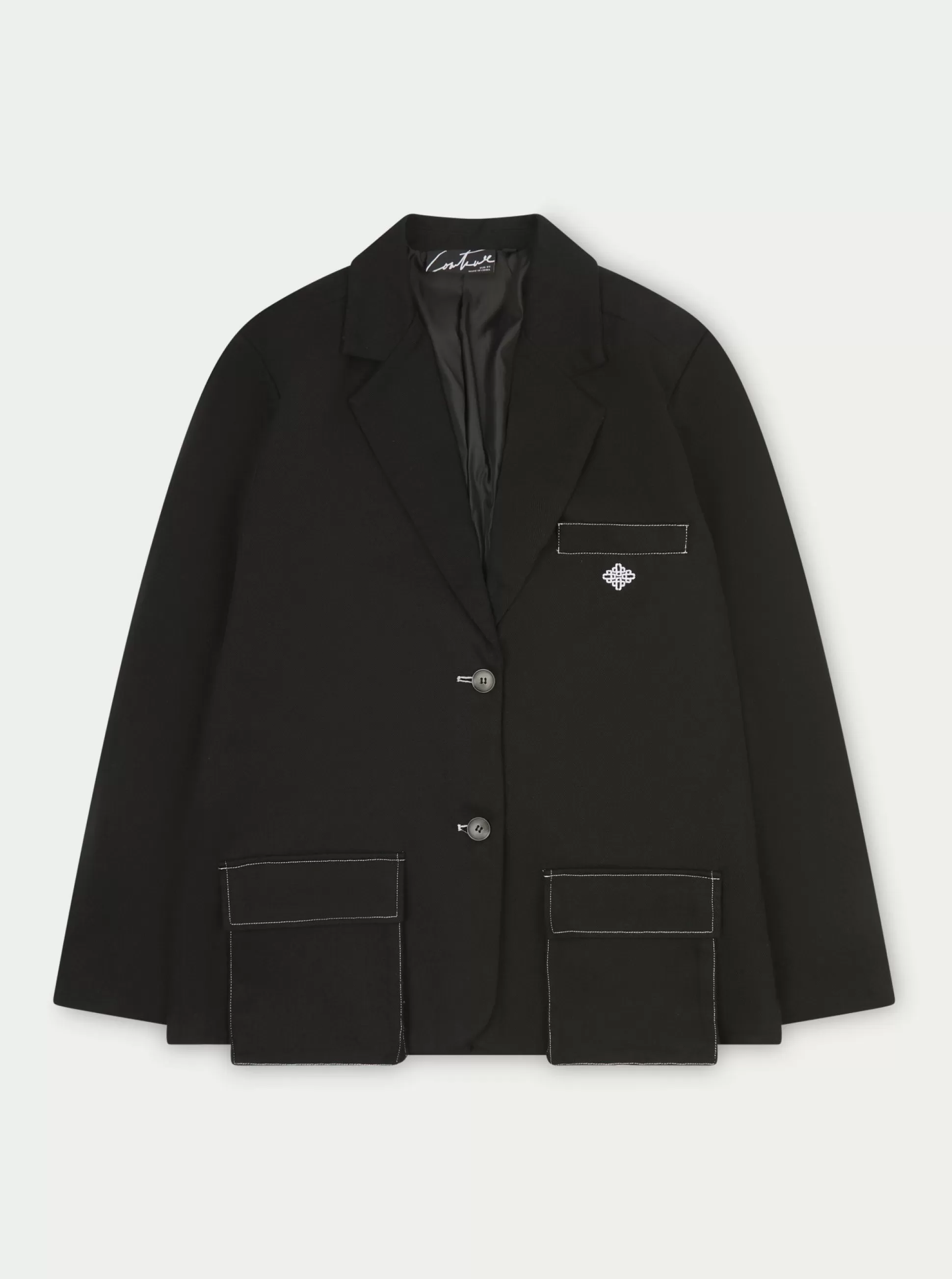 The Couture Club Oversized Twill Blazer