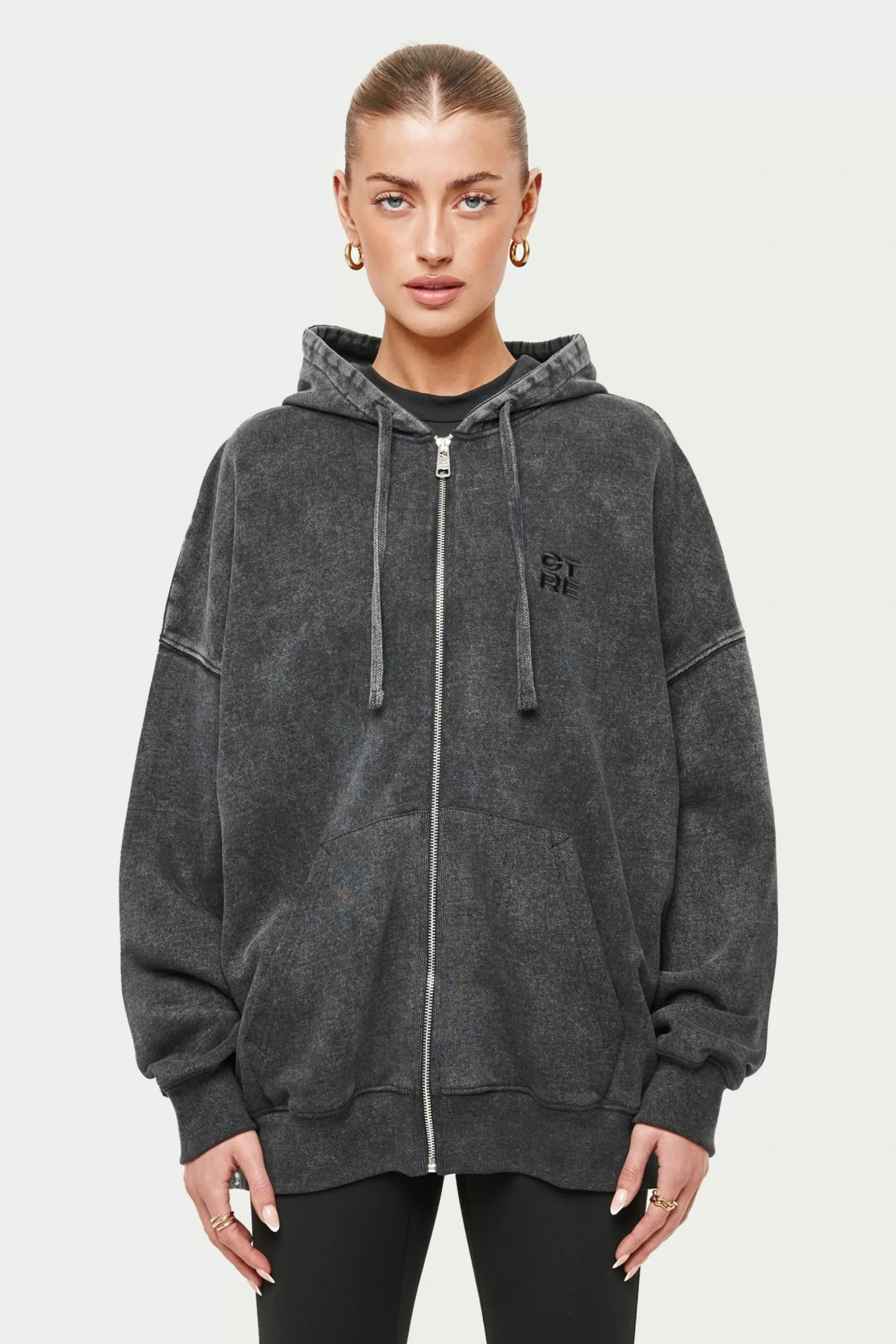 The Couture Club Oversized Zip Through Hoodie