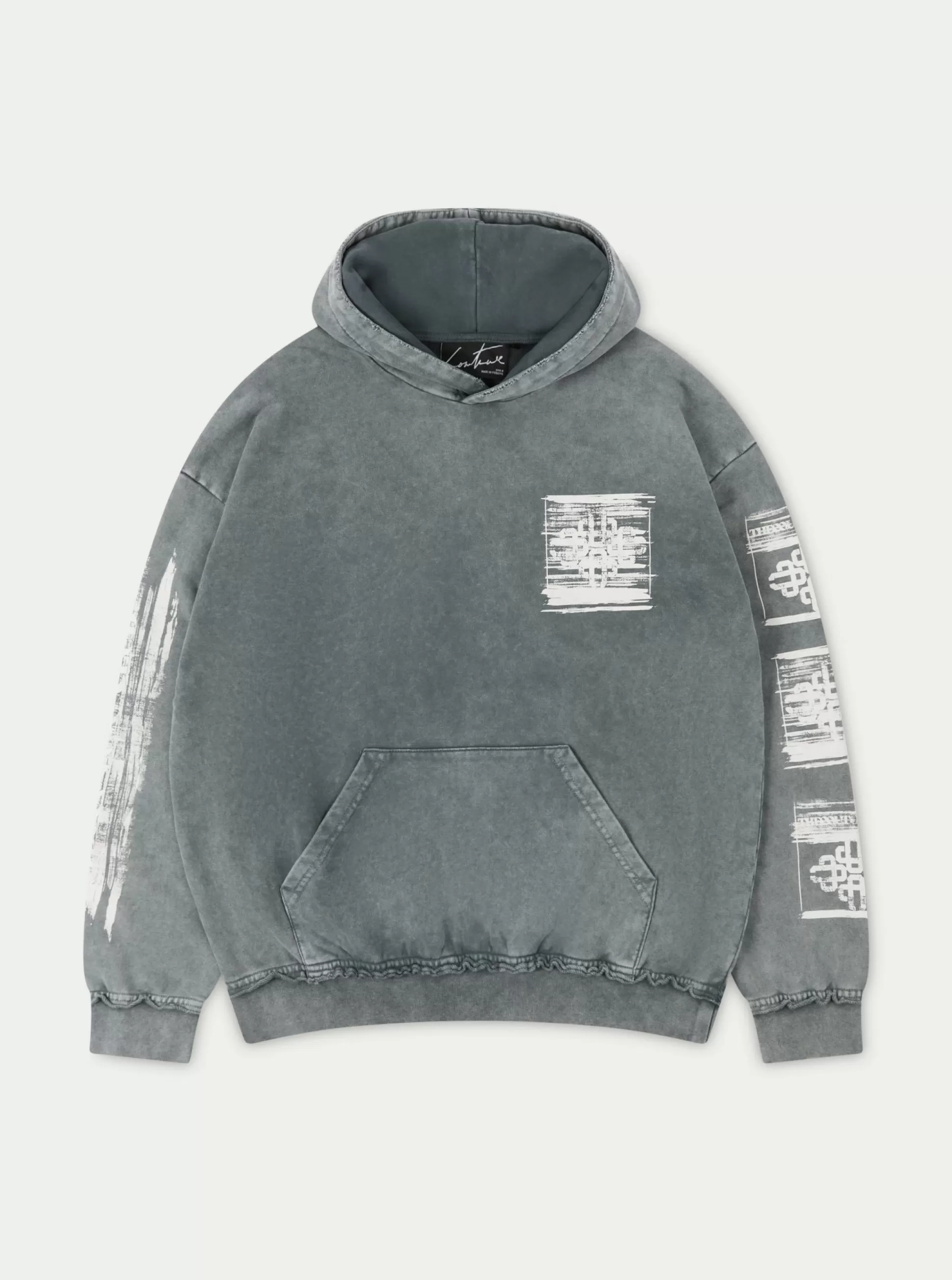 The Couture Club Paint Effect Emblem Hoodie